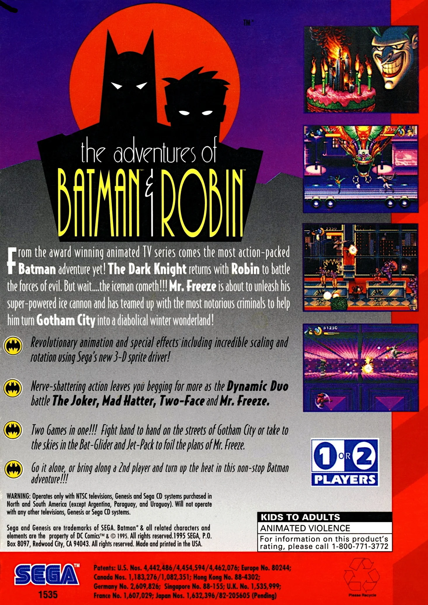 Adventures of Batman and Robin - Sega Genesis - Image 2
