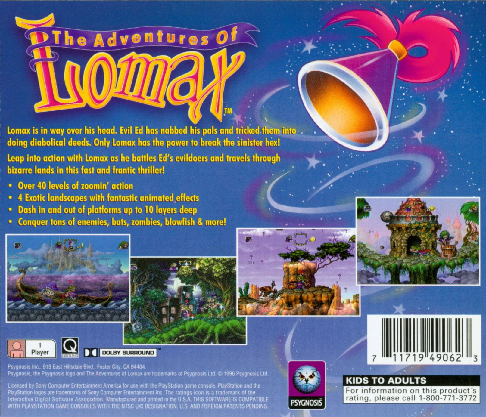 Adventures of Lomax - PlayStation - Image 2