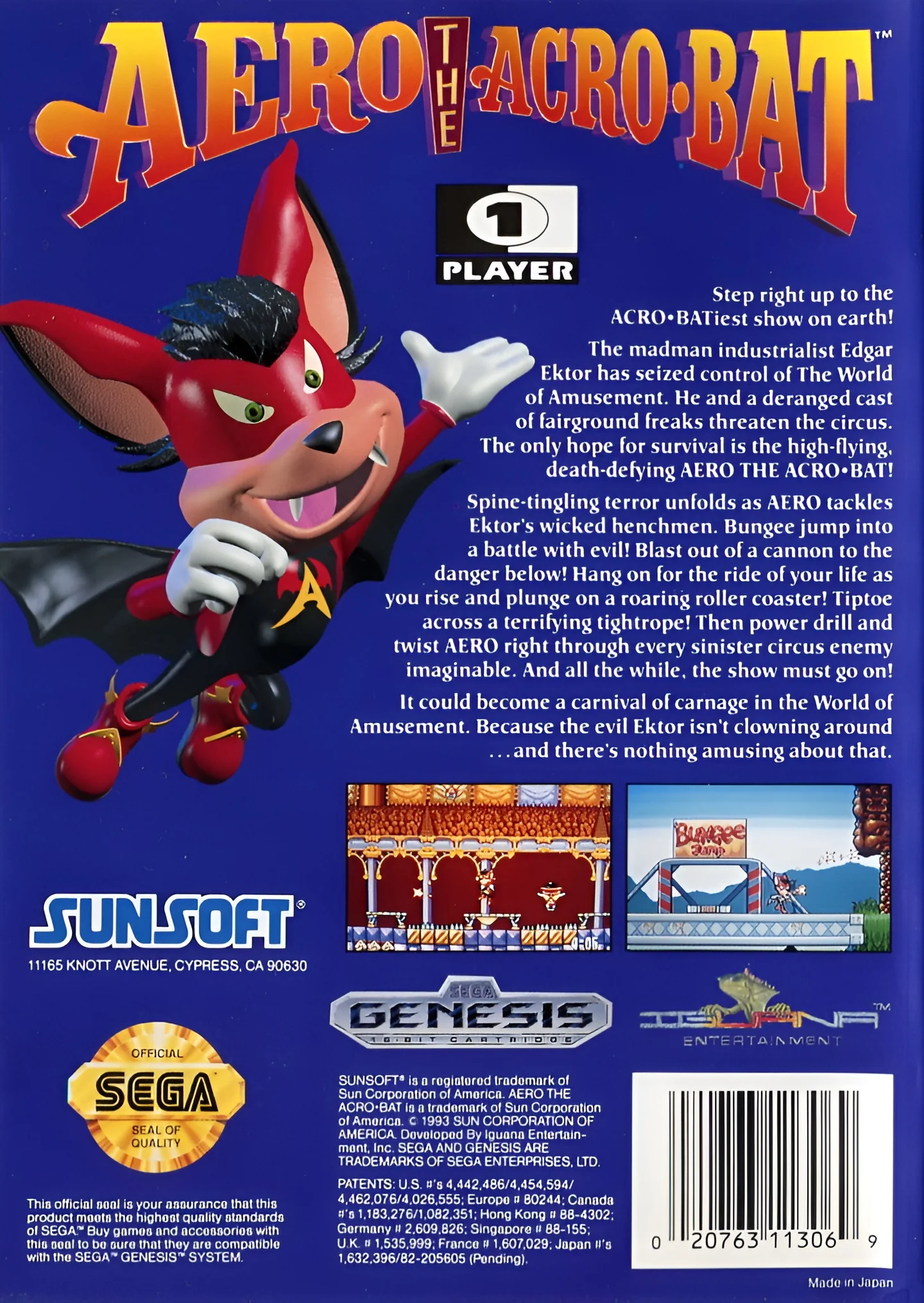 Aero the Acro-Bat - Sega Genesis - Image 2