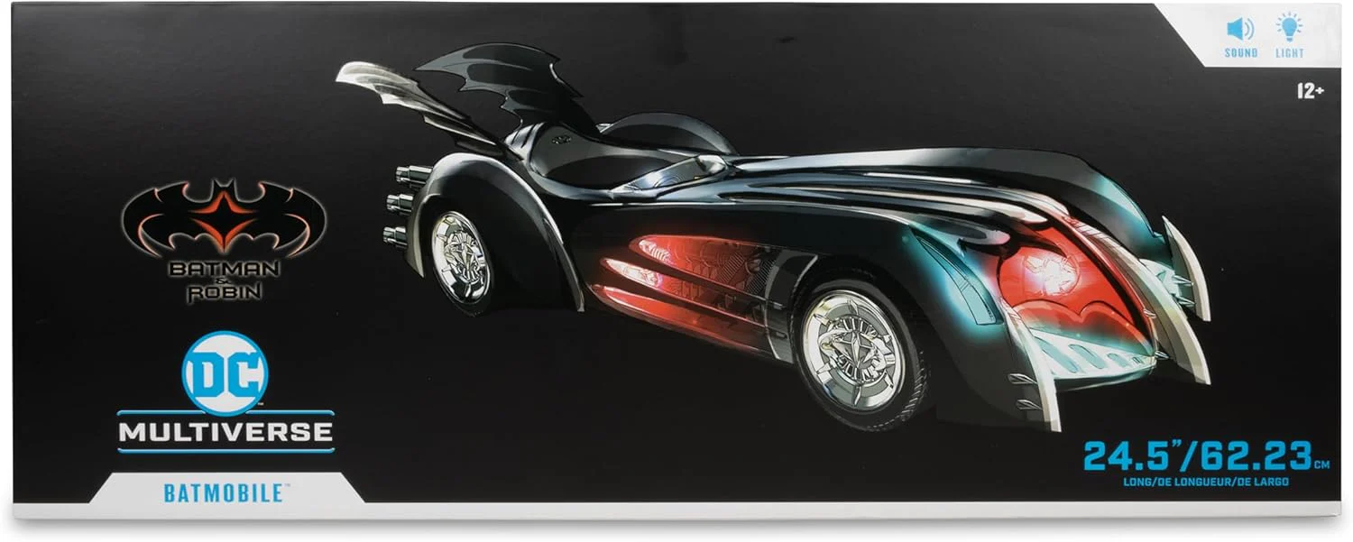 McFarlane DC Multiverse Batman & Robin Batmobile 24.5" Vehicle with Lights and Sound - Image 2