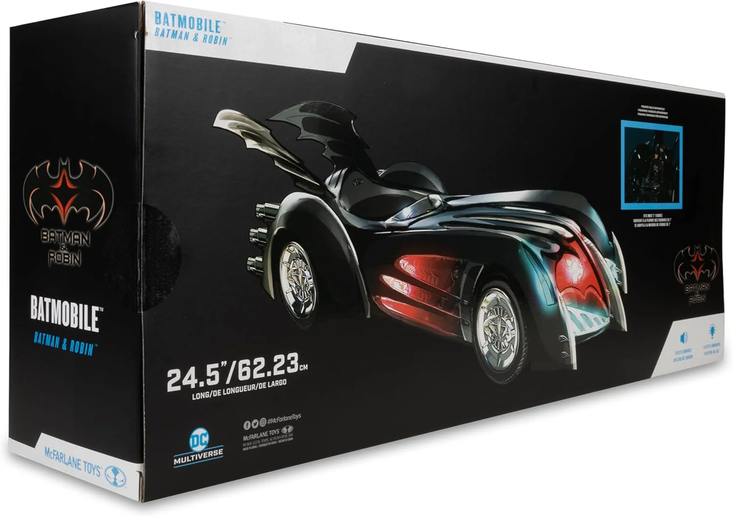 McFarlane DC Multiverse Batman & Robin Batmobile 24.5" Vehicle with Lights and Sound - Image 3