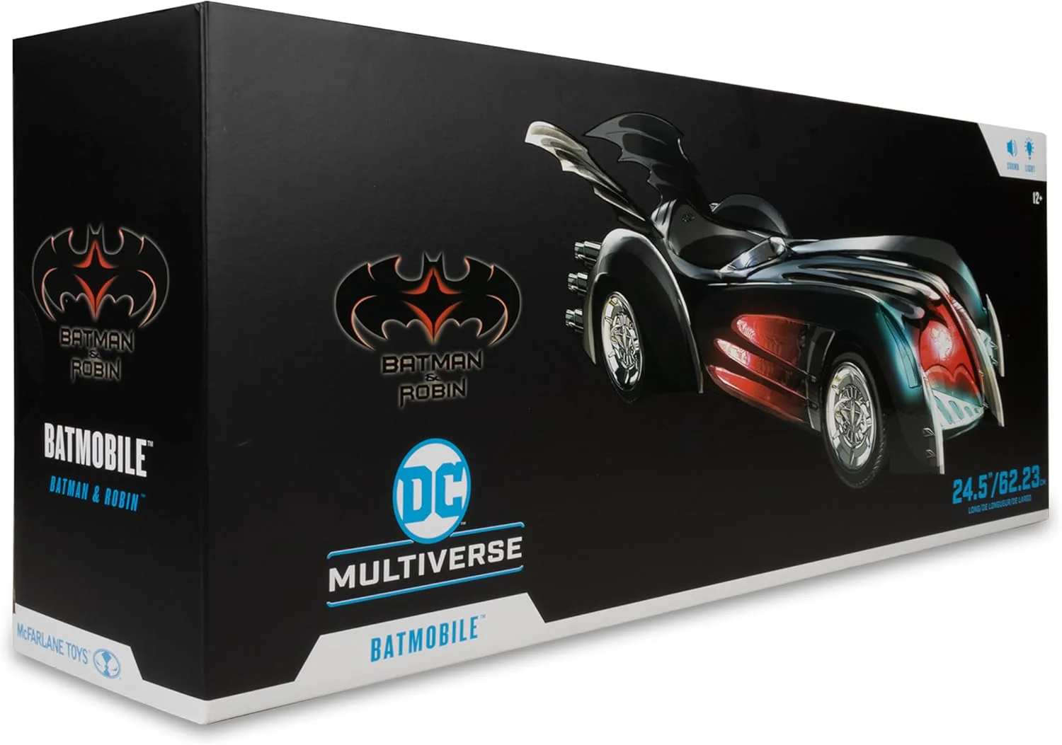 McFarlane DC Multiverse Batman & Robin Batmobile 24.5" Vehicle with Lights and Sound - Image 4