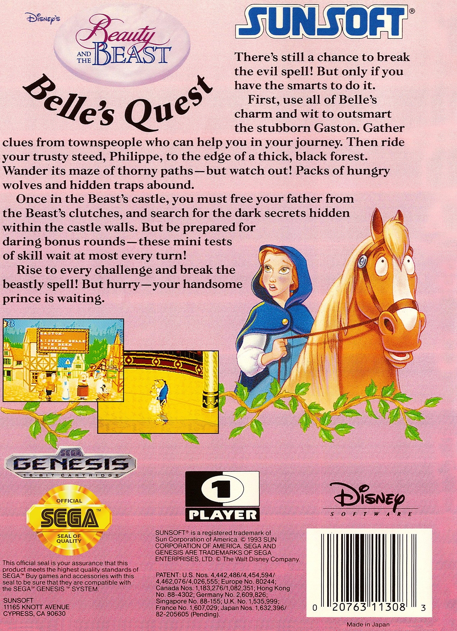 Beauty and the Beast: Belle's Quest - Sega Genesis - Image 2
