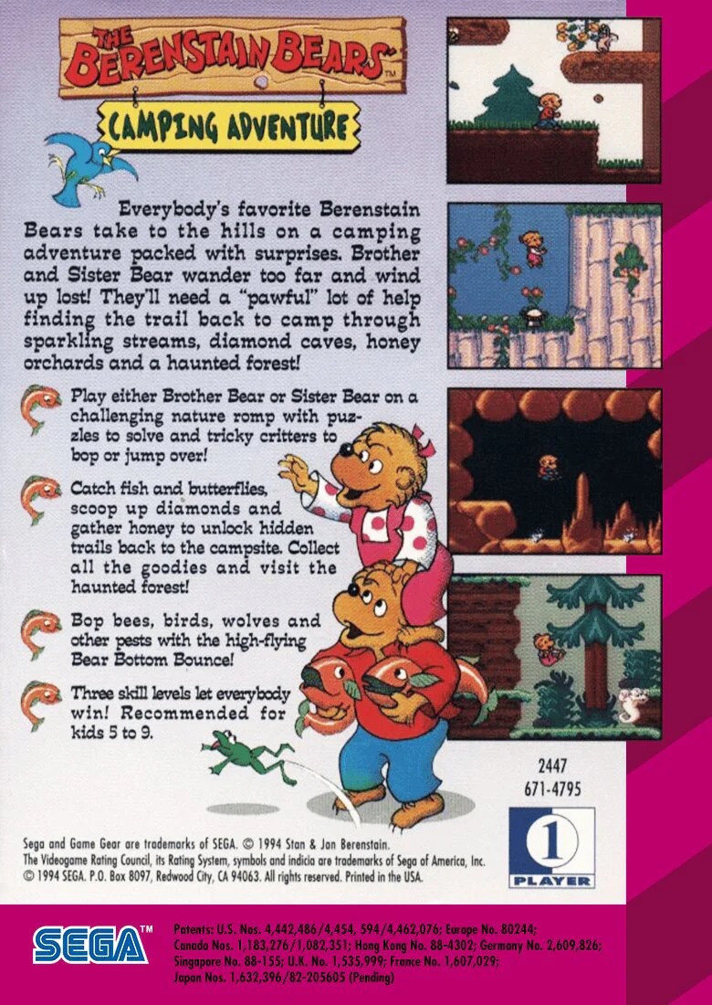 Berenstain Bears Camping Adventures - Sega Game Gear - Image 2