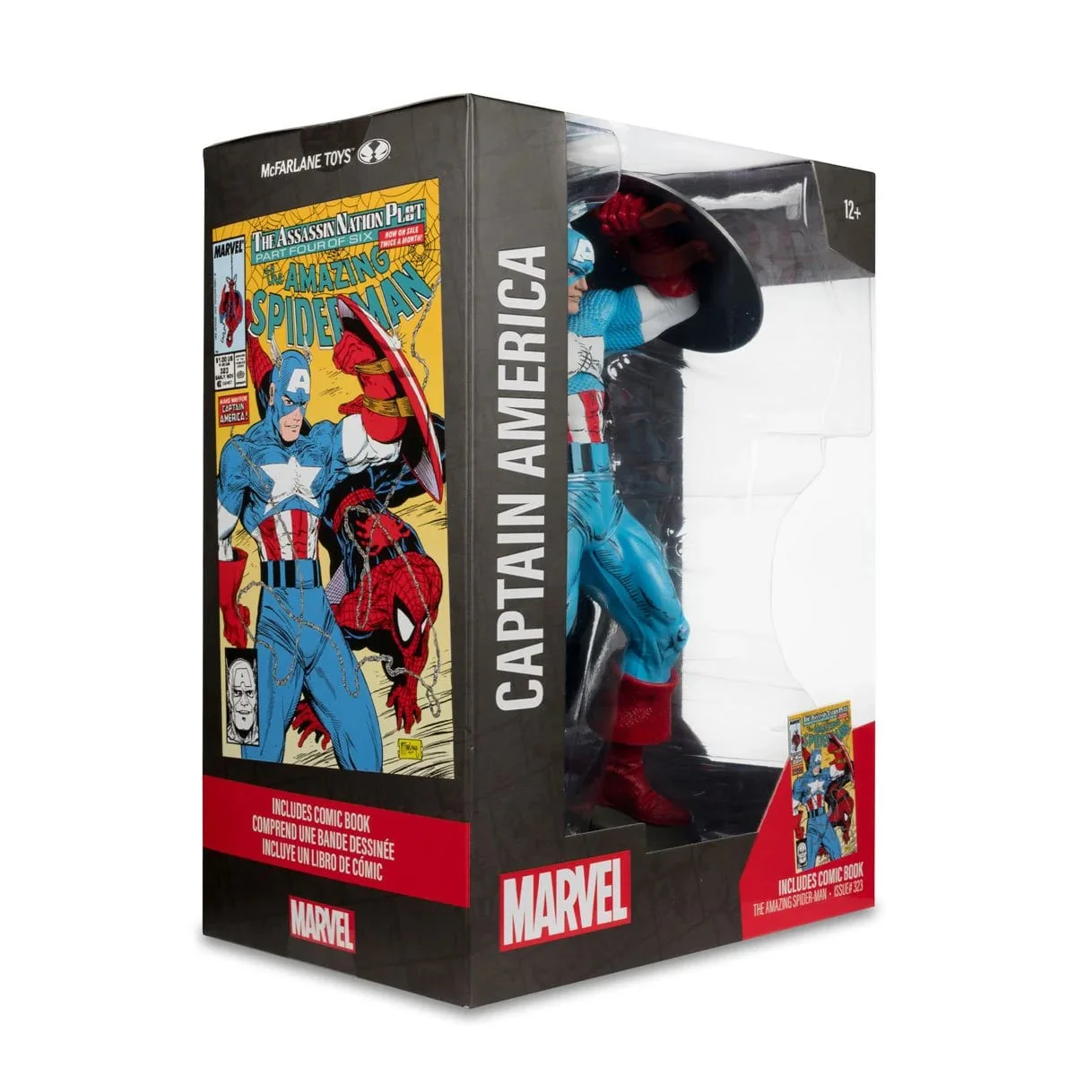 Marvel Wave 1 Captain America The Amazing Spider-Man #323 1:6 Scale Posed Figure - Image 2