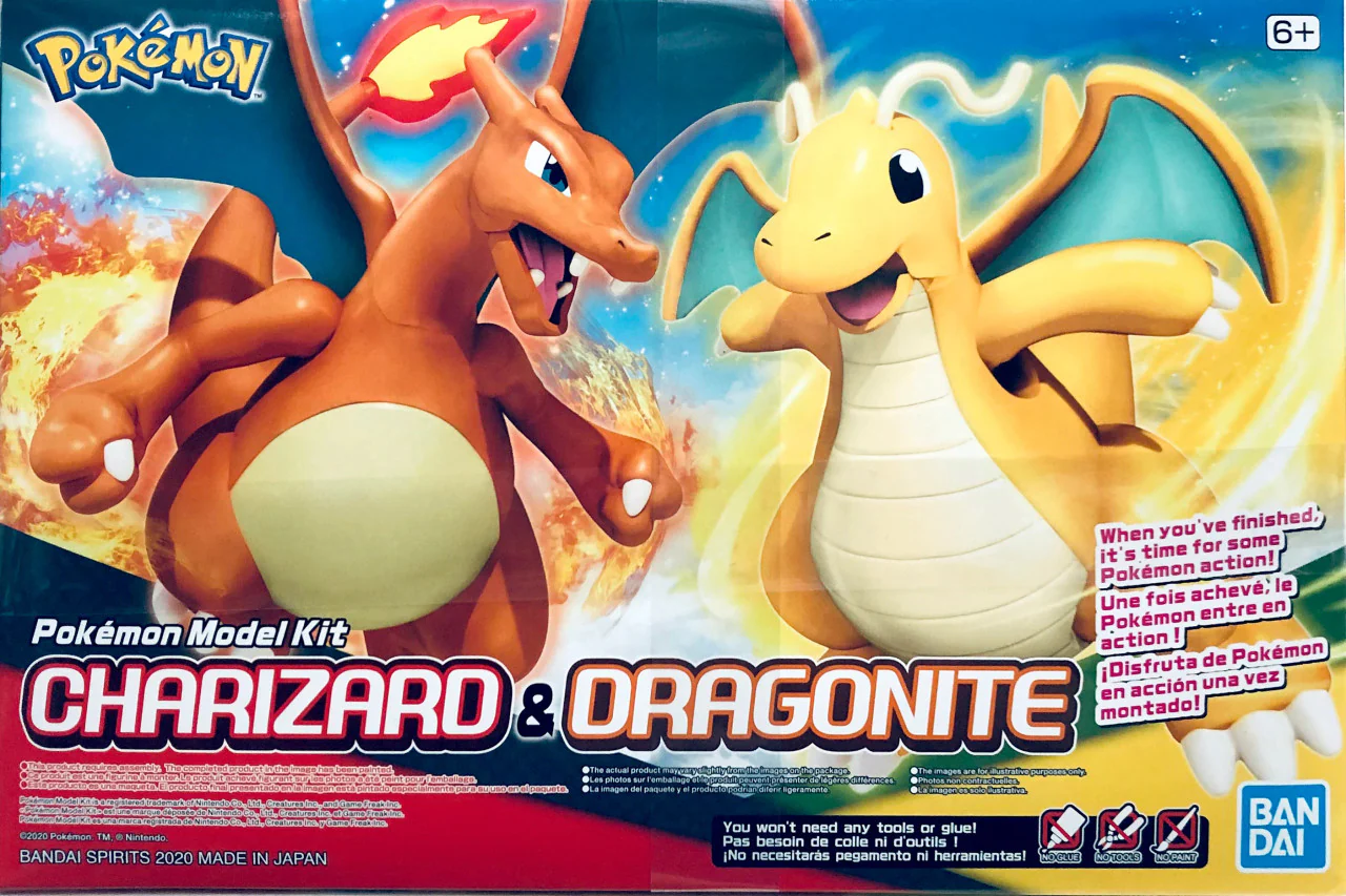 Pokemon Charizard and Dragonite Model Kit