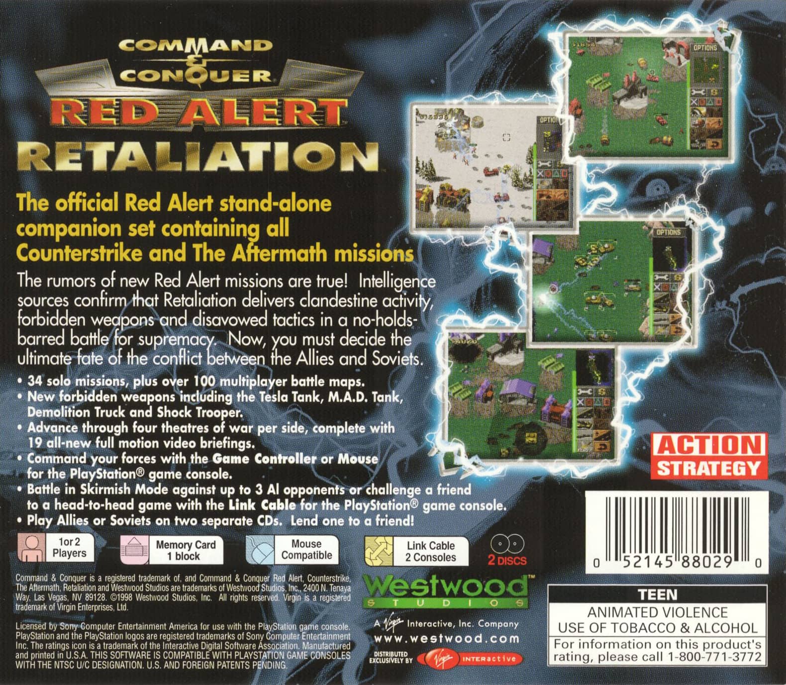 Command & Conquer: Red Alert Retaliation [2 Discs] - PlayStation - Image 2