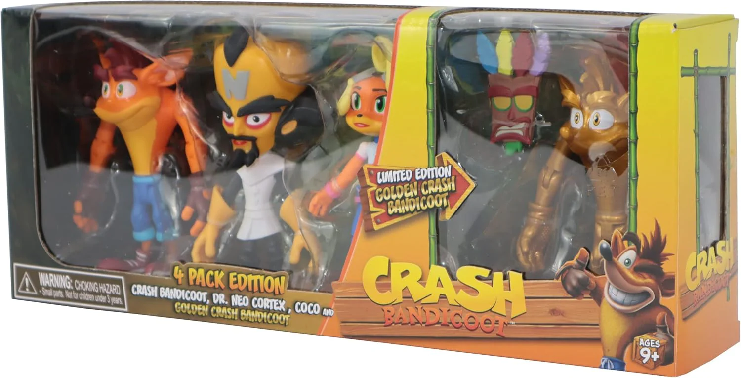 Crash Bandicoot 4 Pack with Mask 11cm Action Figure - Image 2