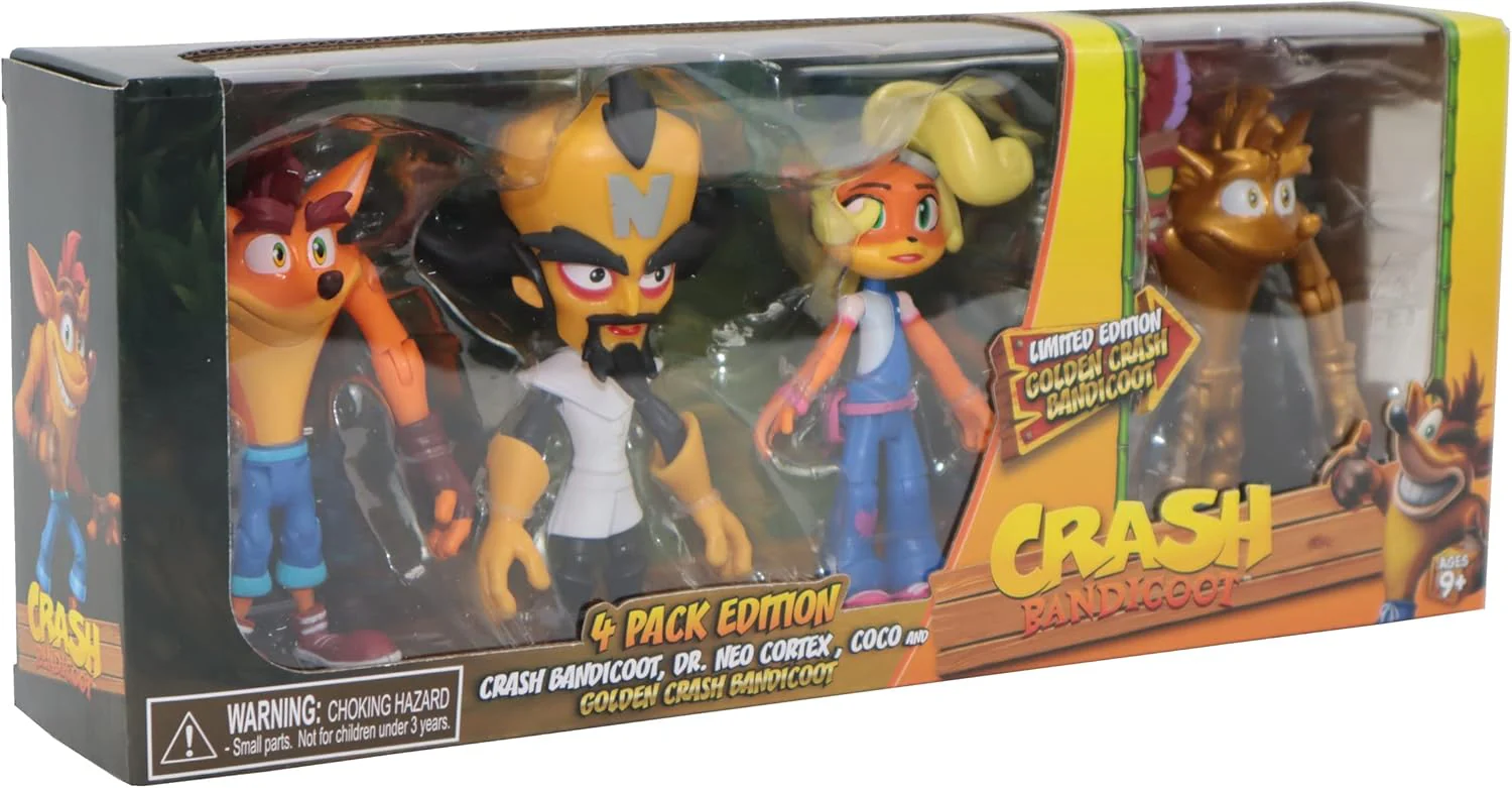 Crash Bandicoot 4 Pack with Mask 11cm Action Figure - Image 3