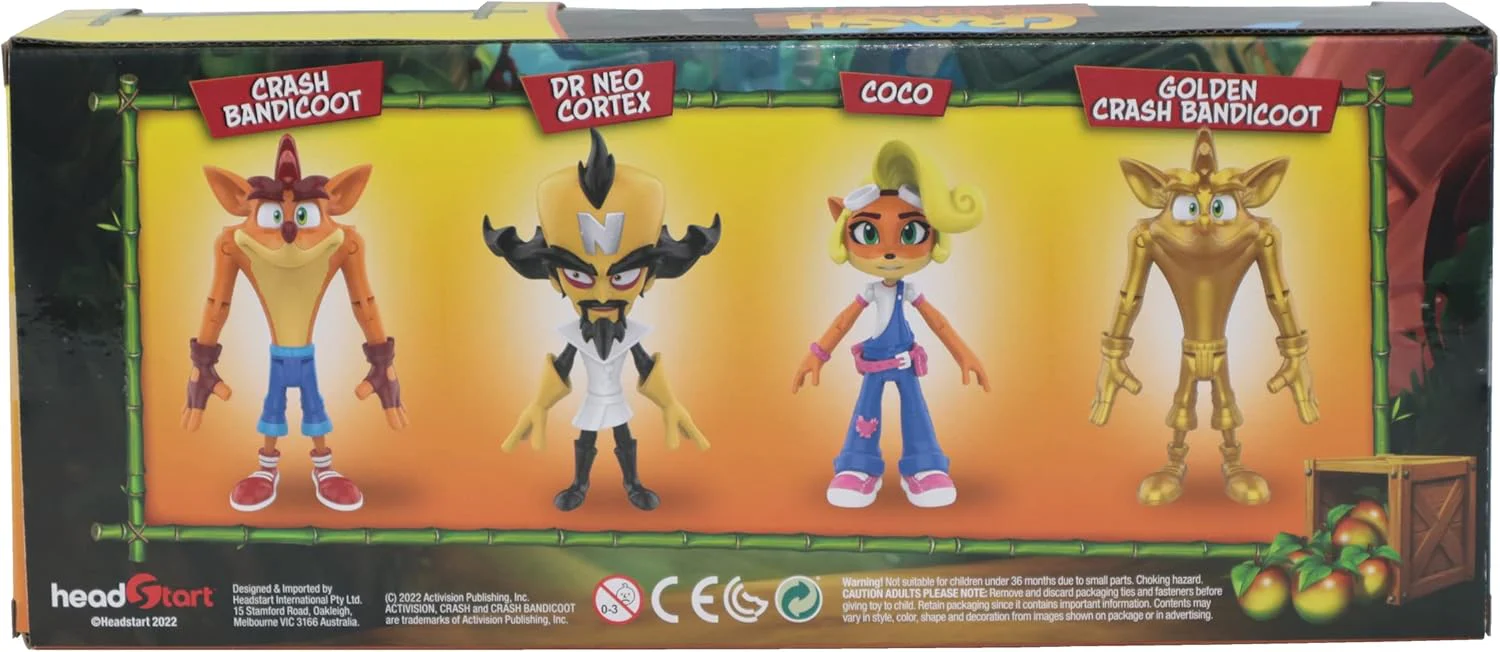Crash Bandicoot 4 Pack with Mask 11cm Action Figure - Image 4