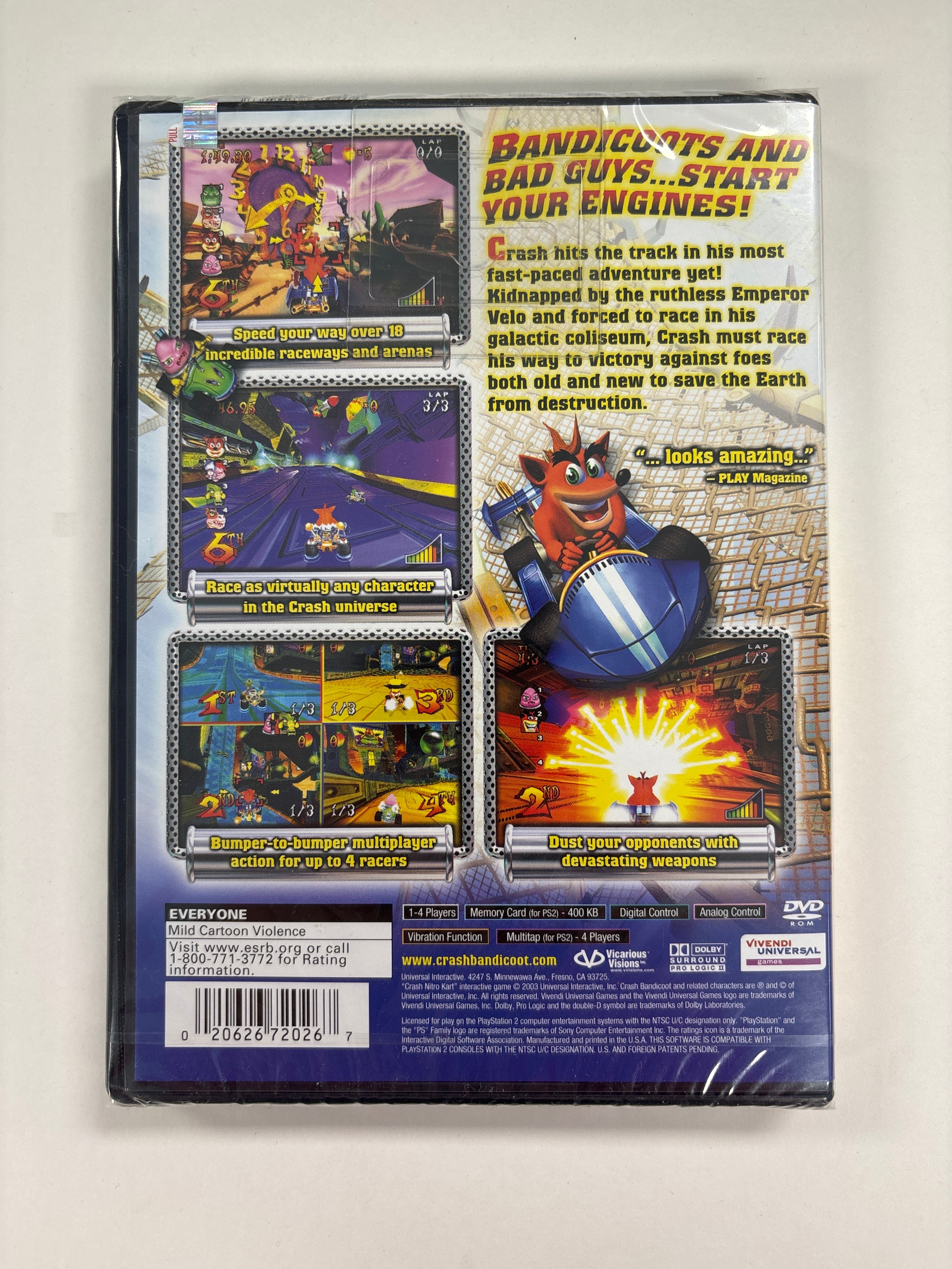 Crash Bandicoot: Nitro Kart - PlayStation 2 Brand New & Factory Sealed - Image 2