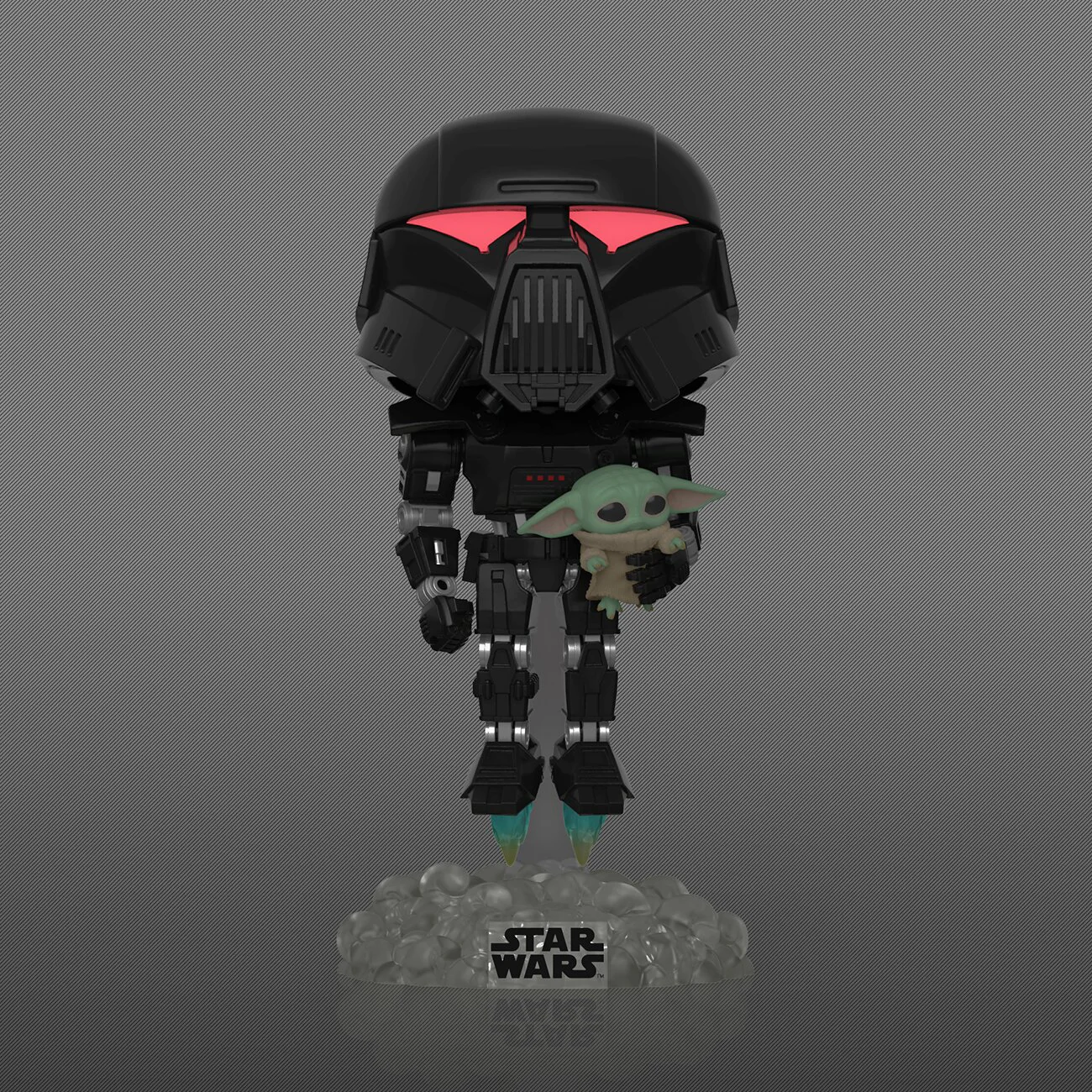Funko Pop! Star Wars Dark Trooper with Grogu Vinyl Figure - Image 2