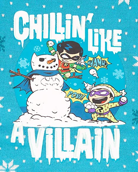 DC Comics 'Chillin like a Villain' Kids Jumper / Ugly Christmas Sweater - Ages 5-6 - Image 3