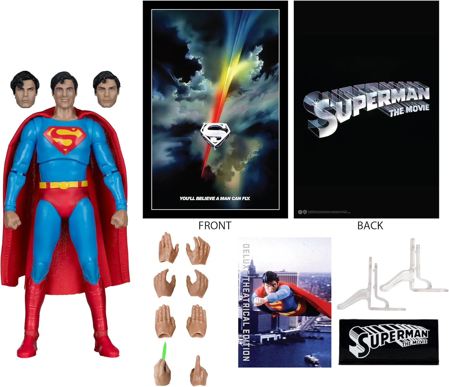 McFarlane DC Multiverse Deluxe Theatrical Edition Wave 3 Superman: The Movie 1978 Superman 7" Scale Action Fig - Image 3