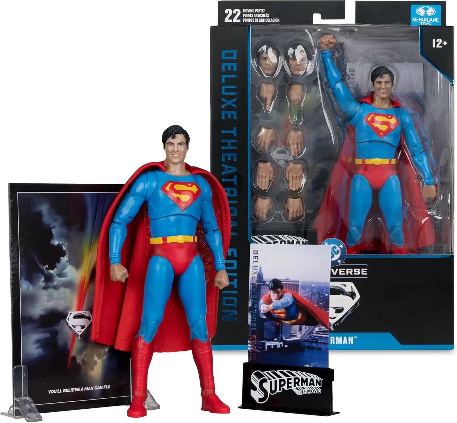 McFarlane DC Multiverse Deluxe Theatrical Edition Wave 3 Superman: The Movie 1978 Superman 7" Scale Action Fig - Image 8