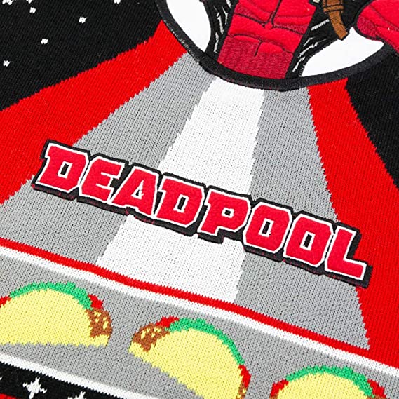 Marvel Deadpool Unicorn Jumper / Ugly Christmas Sweater - 2XS - Image 4