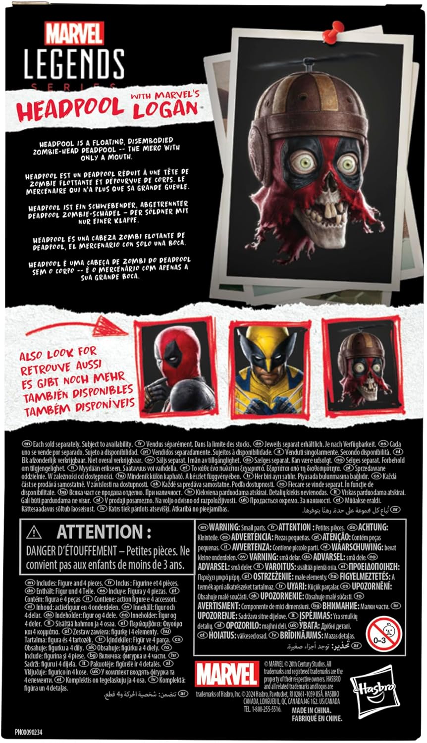 Marvel Legends Deadpool & Wolverine Headpool with Logan 6" Action Figure - Image 2