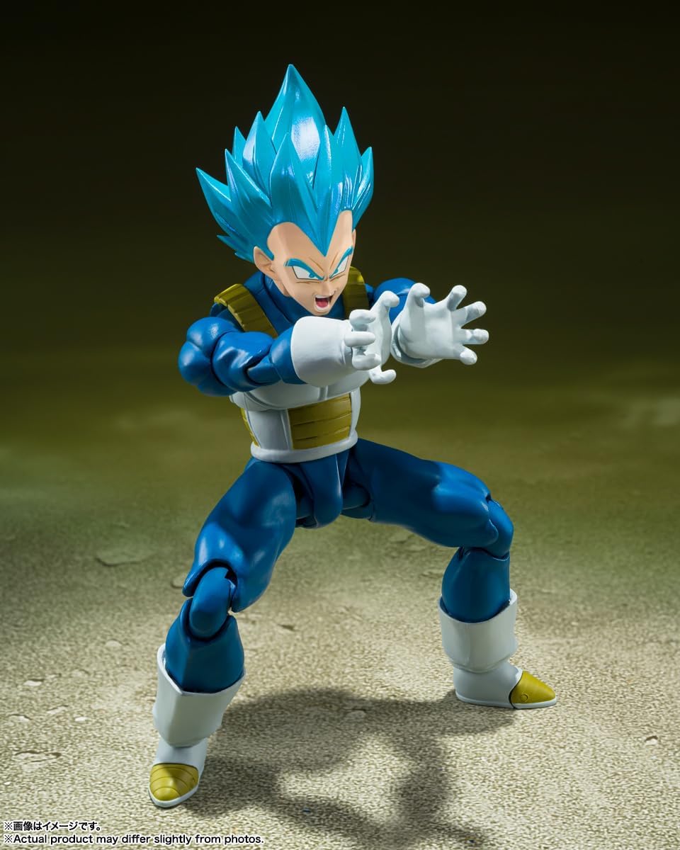 S.H.Figuarts Dragon Ball Super Super Saiyan God Vegeta Unwavering Saiyan Pride Action Figure - Image 6