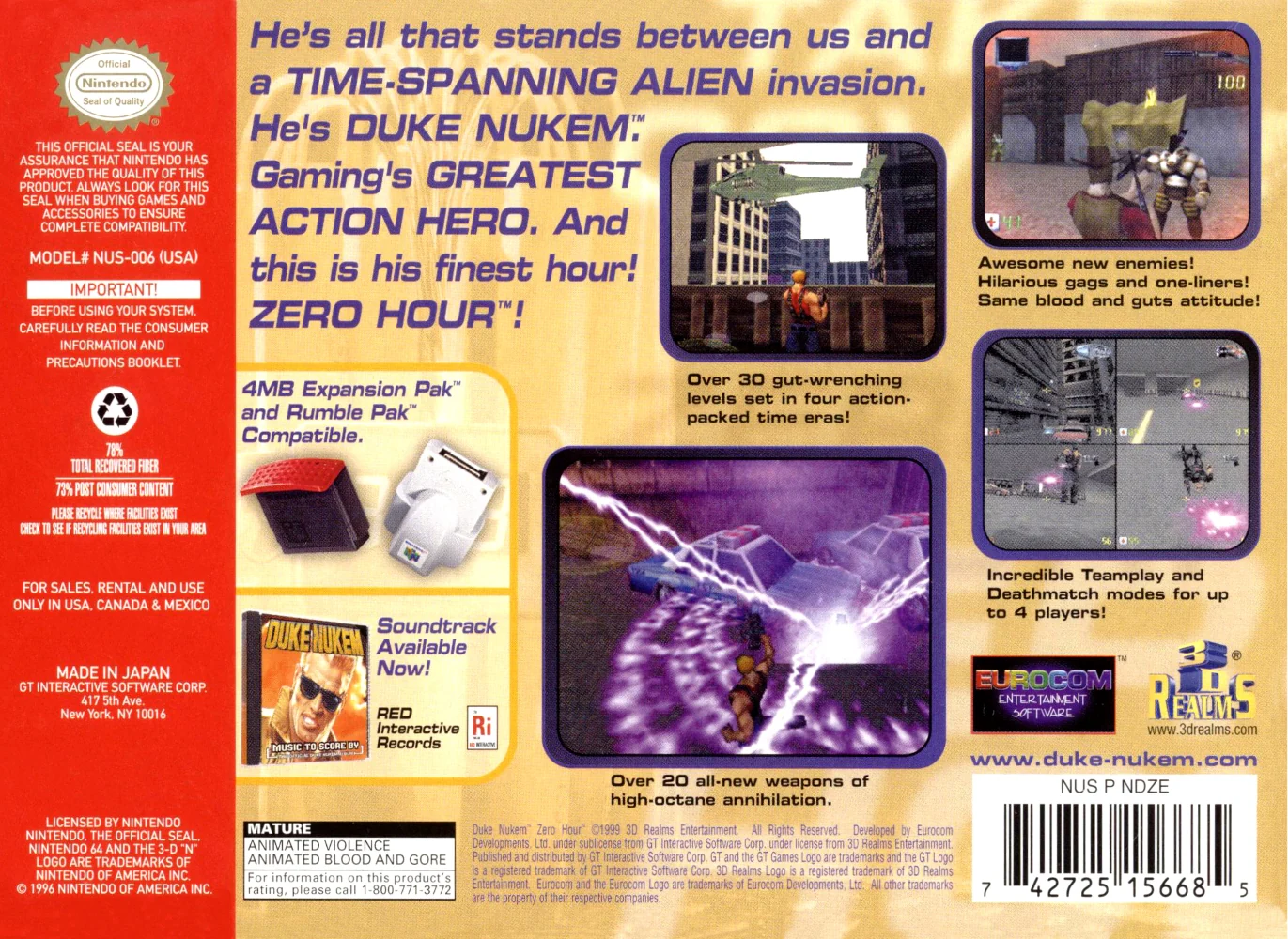 Duke Nukem: Zero Hour - Nintendo 64 - Image 2