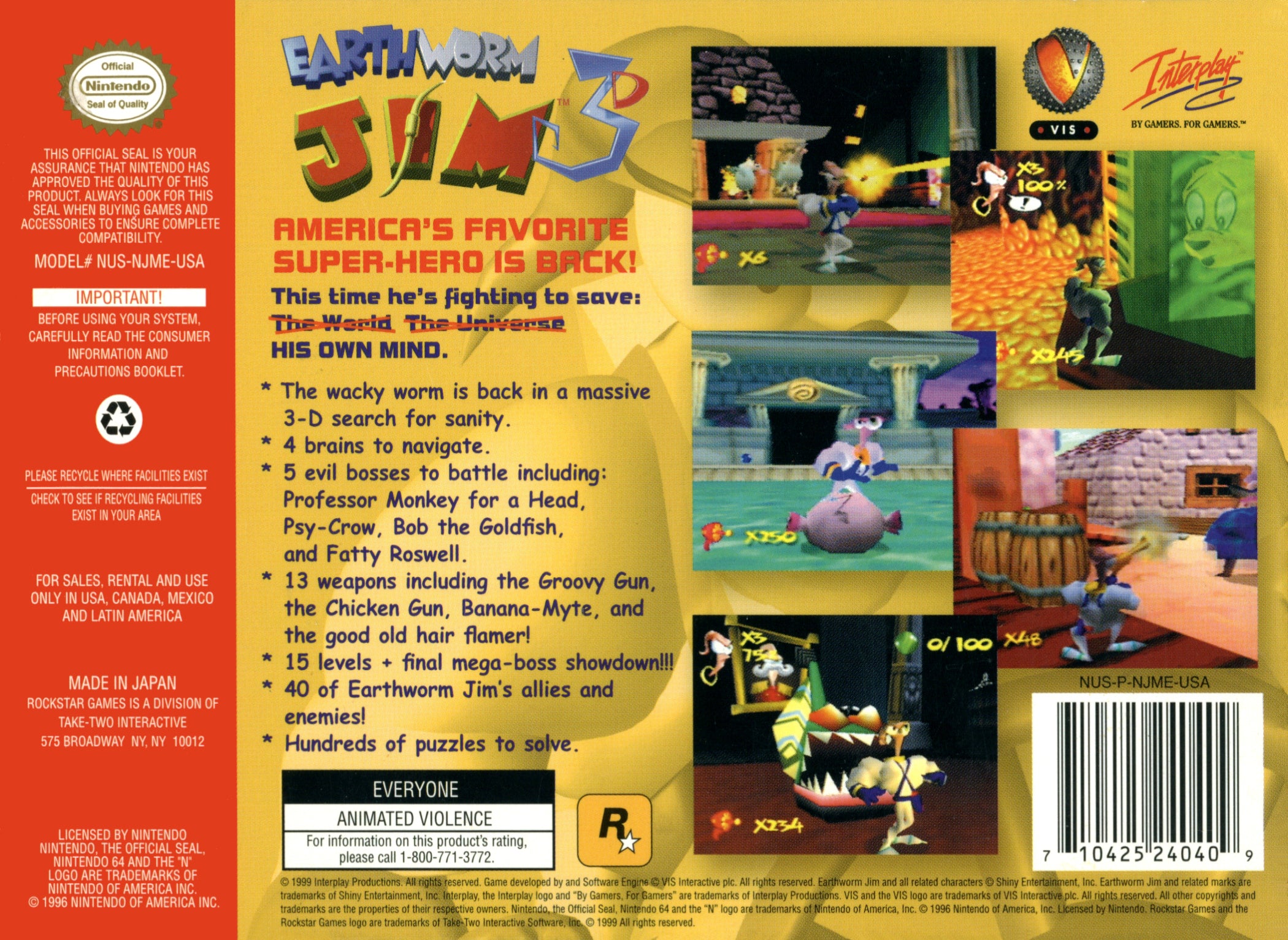 Earthworm Jim 3D - Nintendo 64 - Image 2