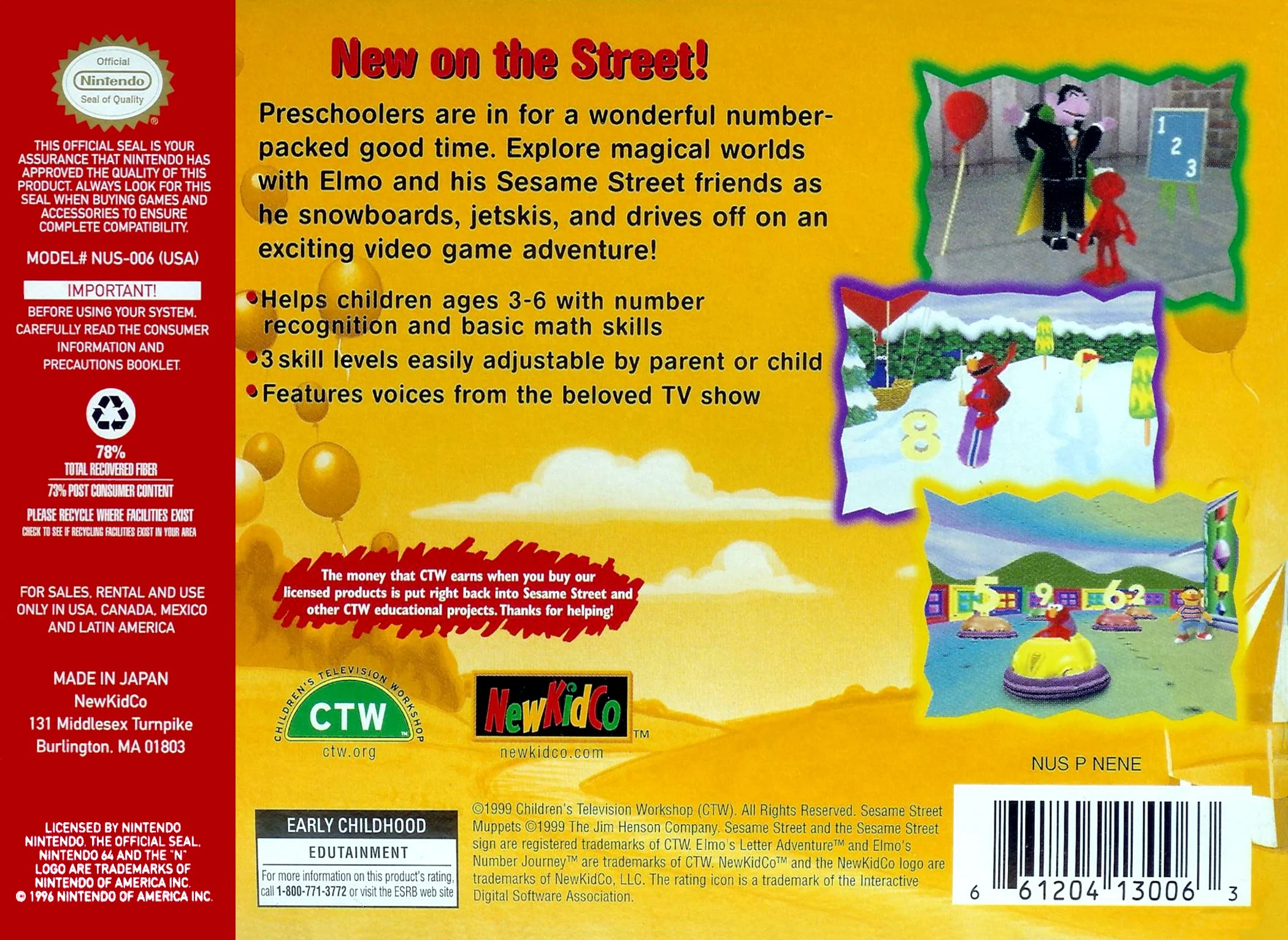 Elmo's Number Journey - Nintendo 64 - Image 2