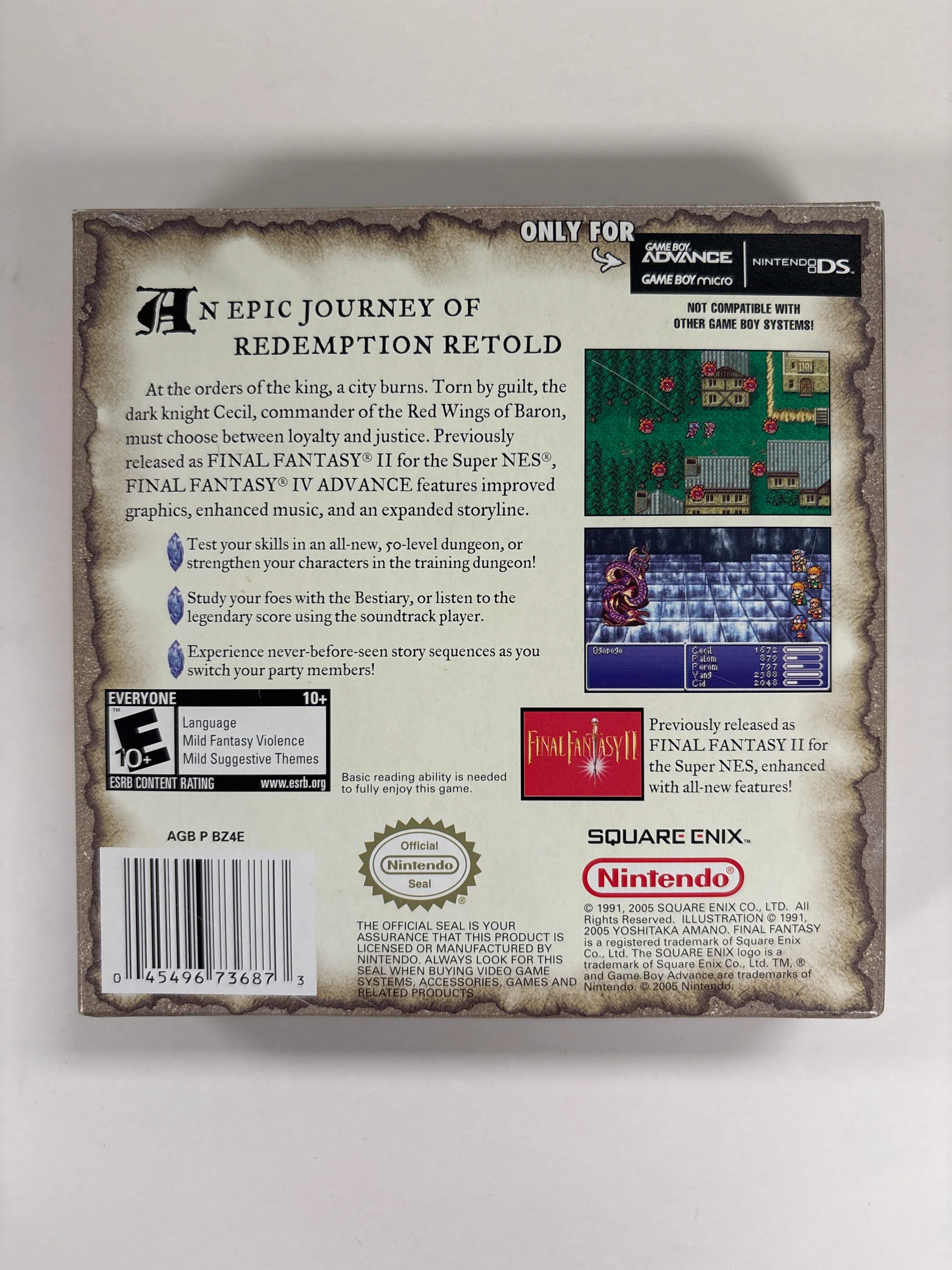 Final Fantasy IV Advance - Game Boy Advance Box & Manuals Only No Game - Image 3