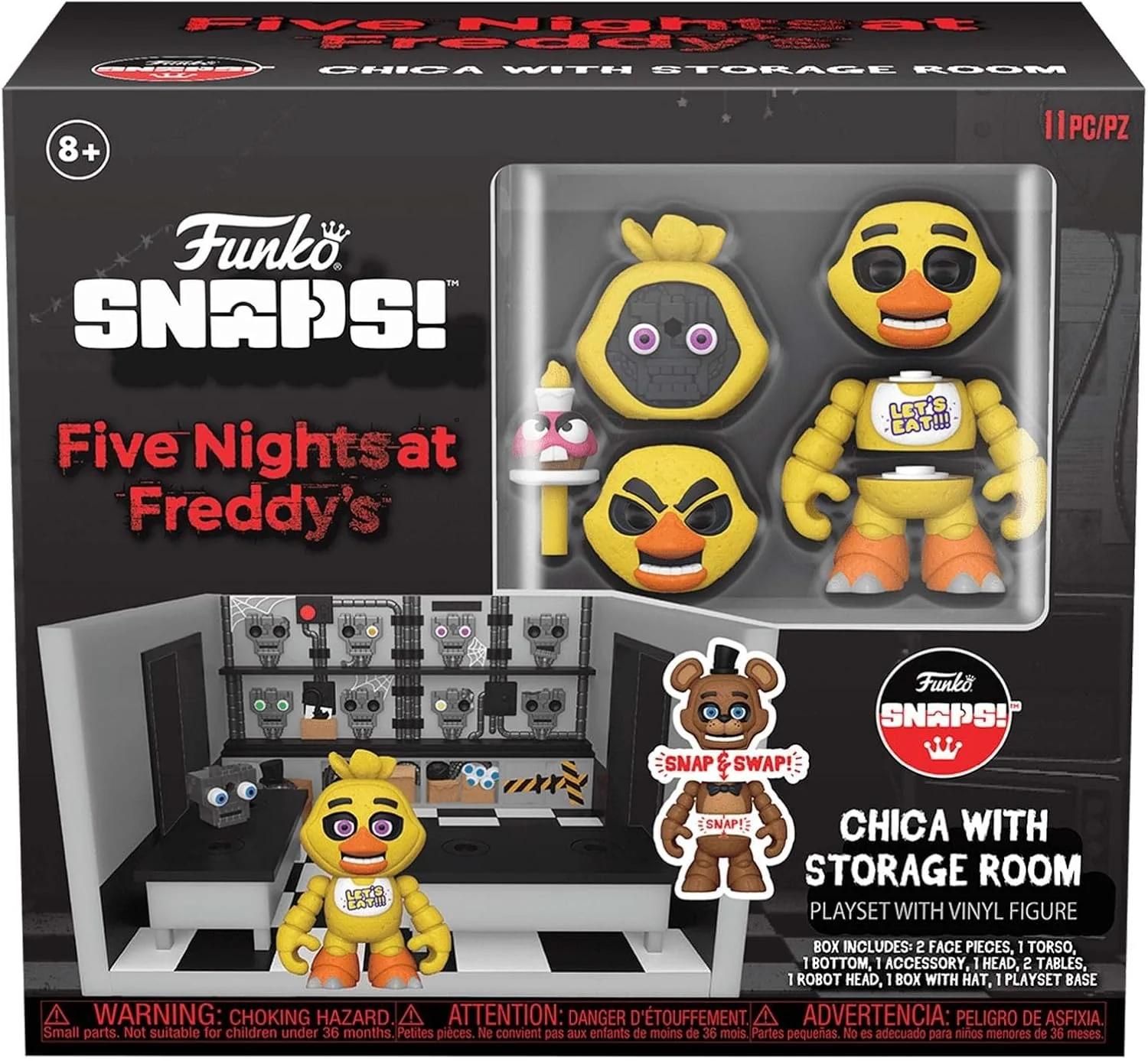 Five Nights at Freddy's Storage Room with Chica Snap Playset
