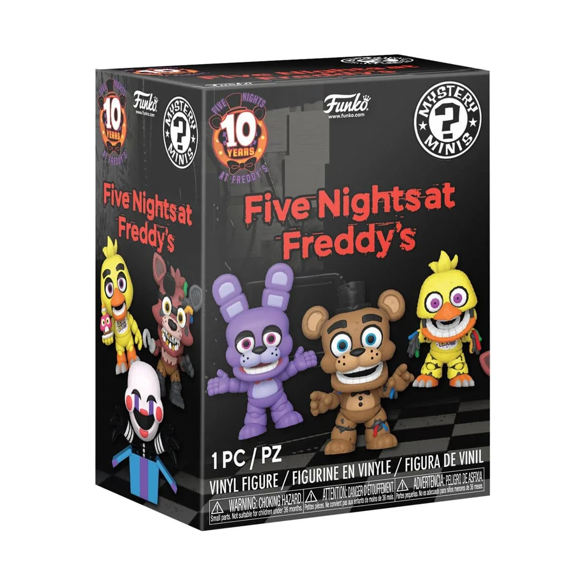 Funko Mystery Minis Five Nights at Freddy's 10th Anniversary Mini-Figure Display Case of 12