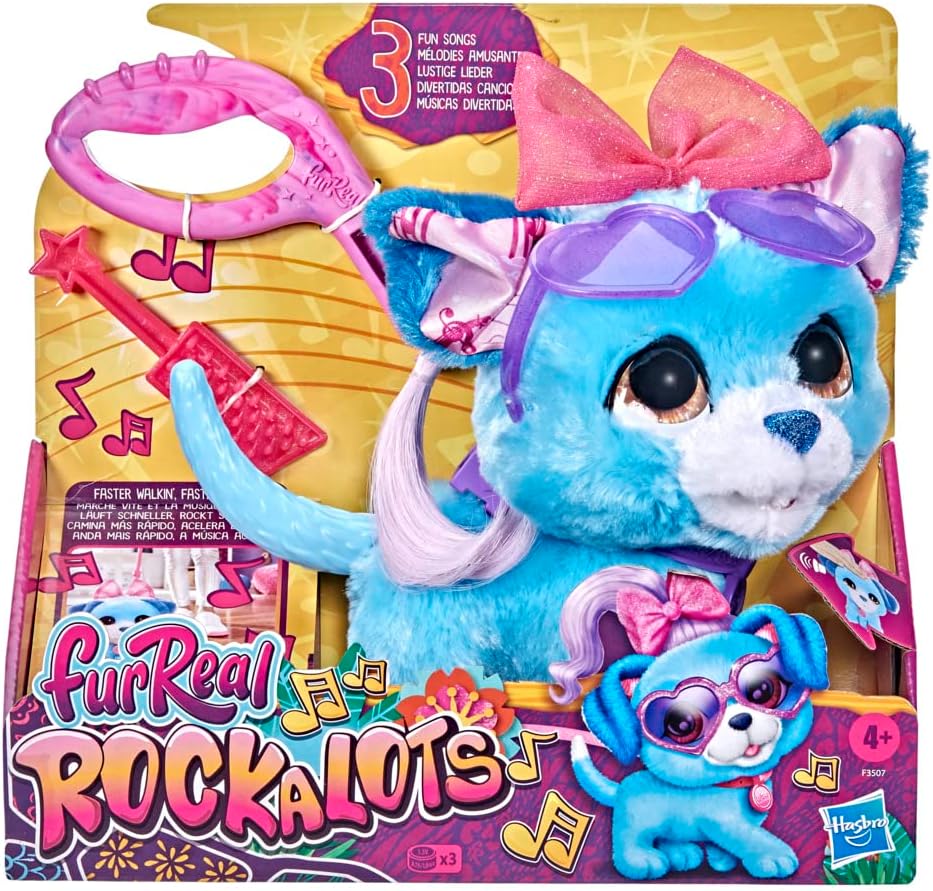 FurReal Rockalots Musical Interactive Walking Puppy - Blue - Image 2