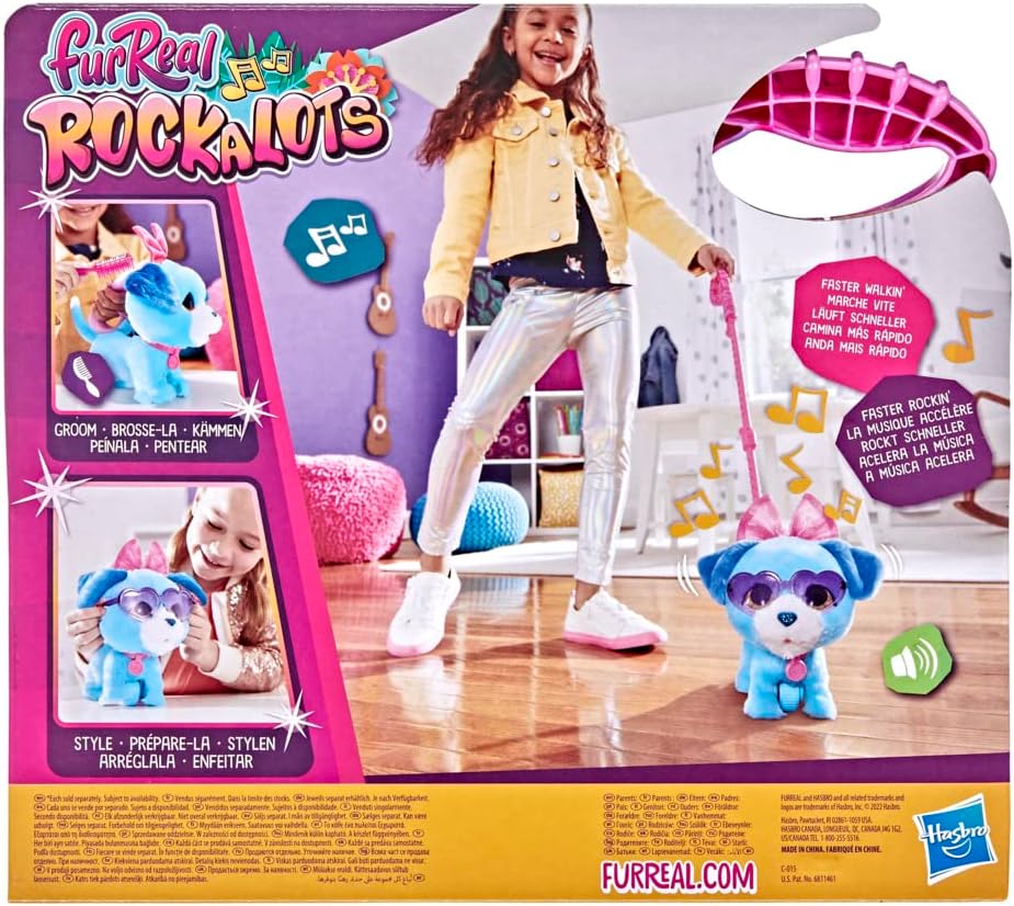 FurReal Rockalots Musical Interactive Walking Puppy - Blue - Image 3