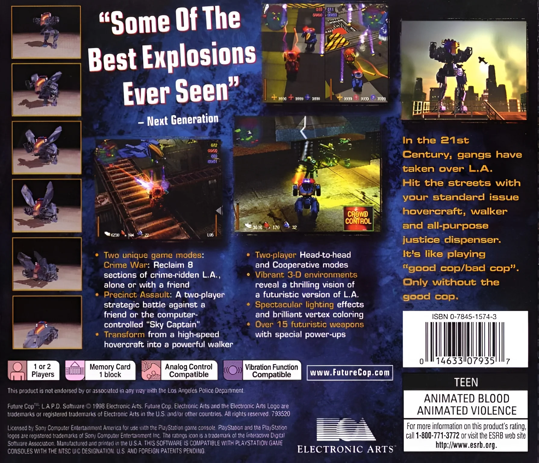Future Cop LAPD - PlayStation - Image 2
