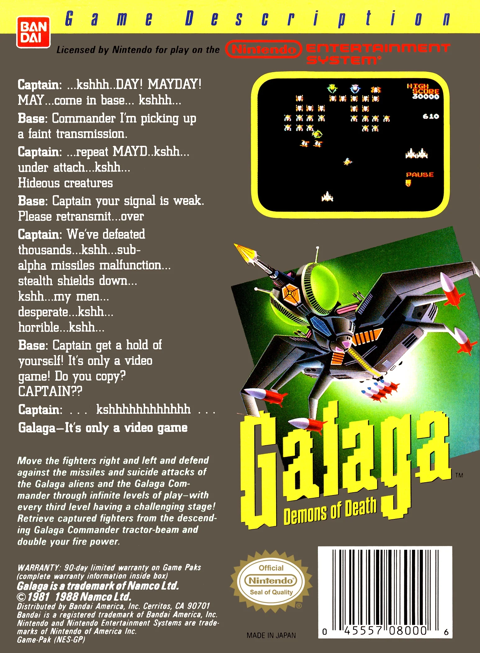 Galaga: Demons of Death - NES - Image 2