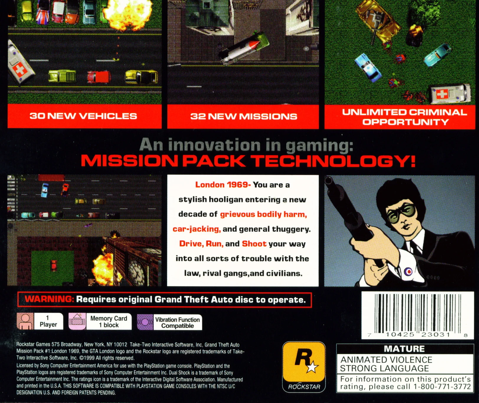 Grand Theft Auto Mission Pack #1 London - PlayStation - Image 2