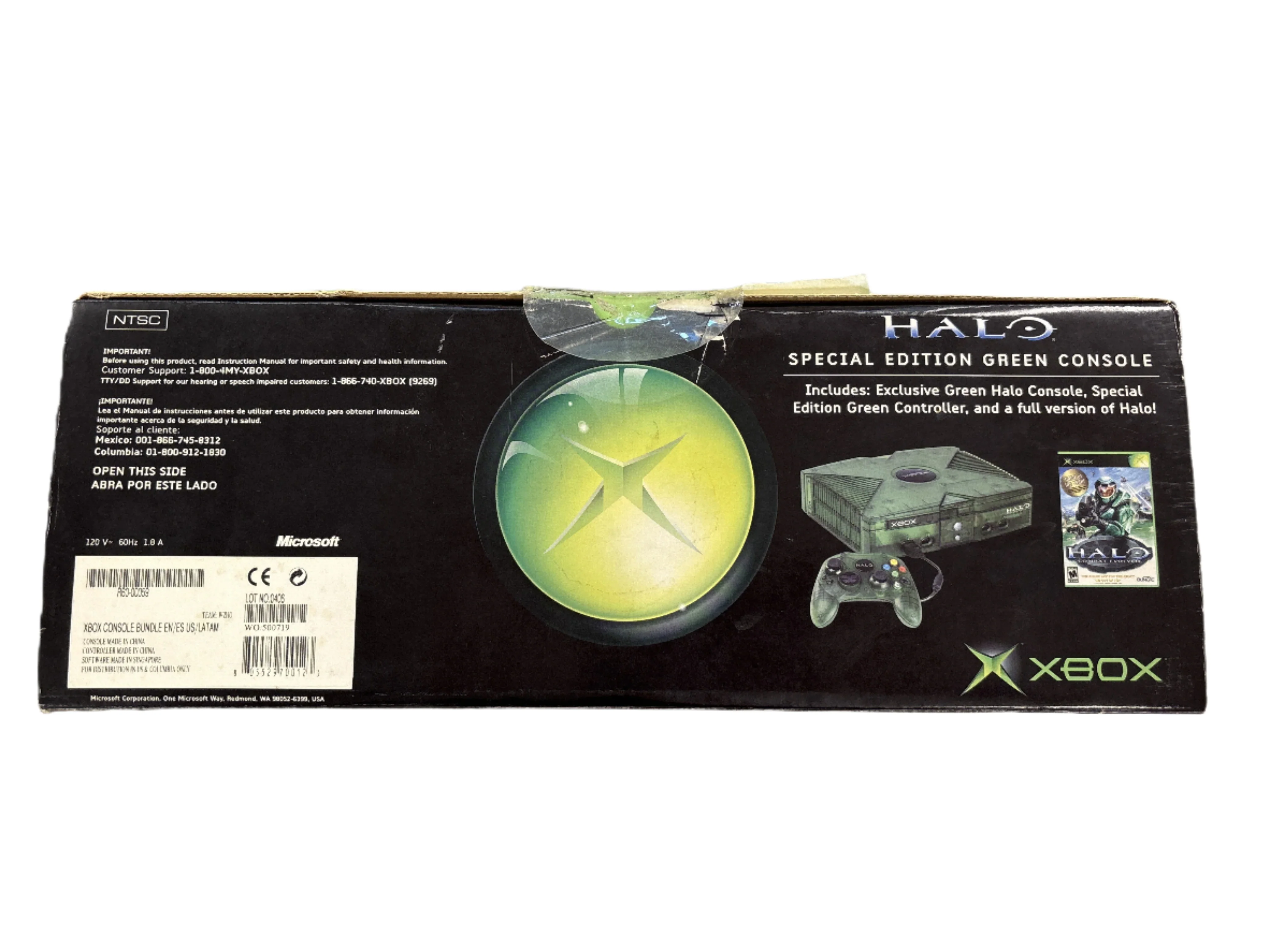 Halo Special Edition Green Console - Microsoft Xbox Box & Inserts Only No Console - Image 3