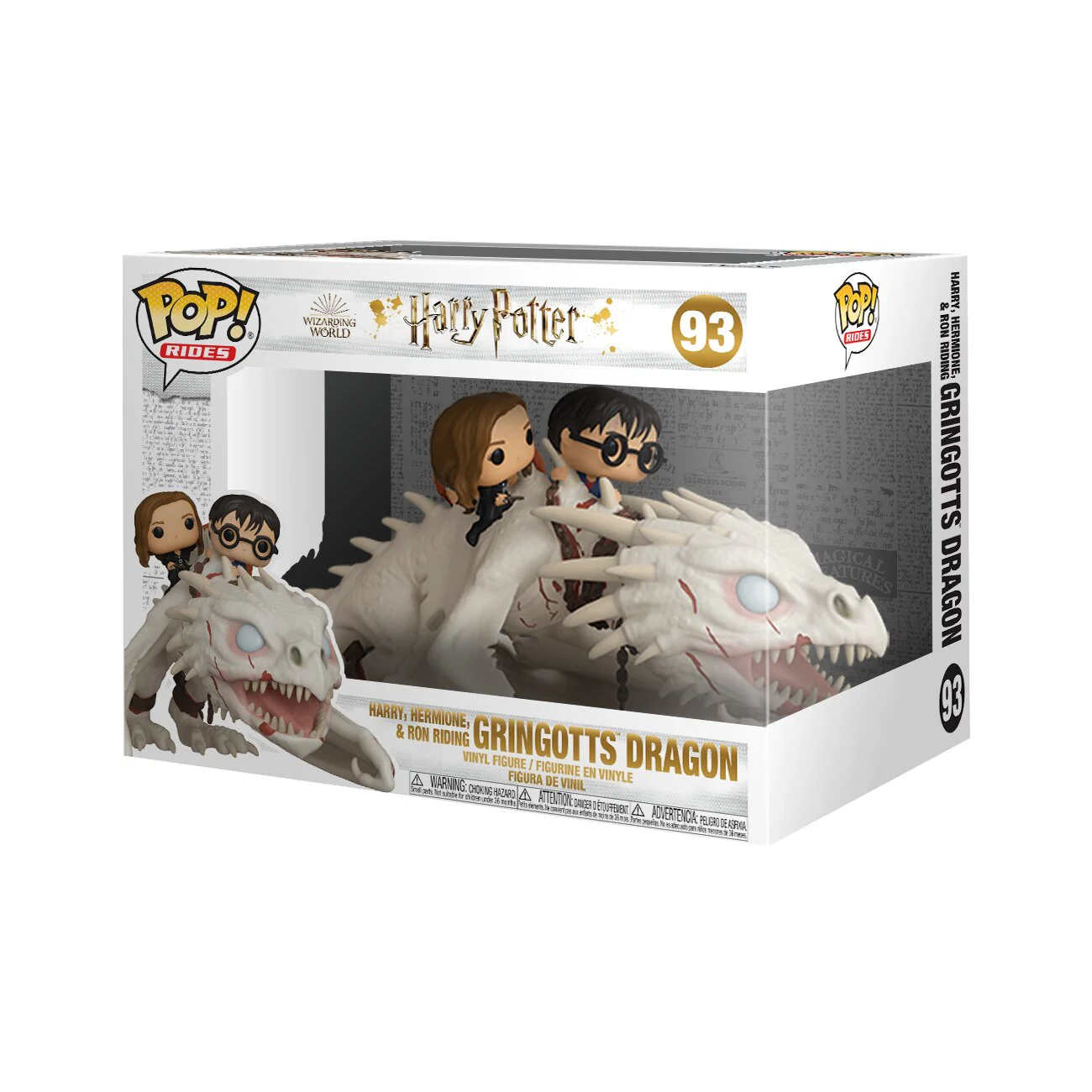 Funko Pop! Harry Potter Harry, Hermione, & Ron Riding Gringotts Dragon Vinyl Figure - Image 2
