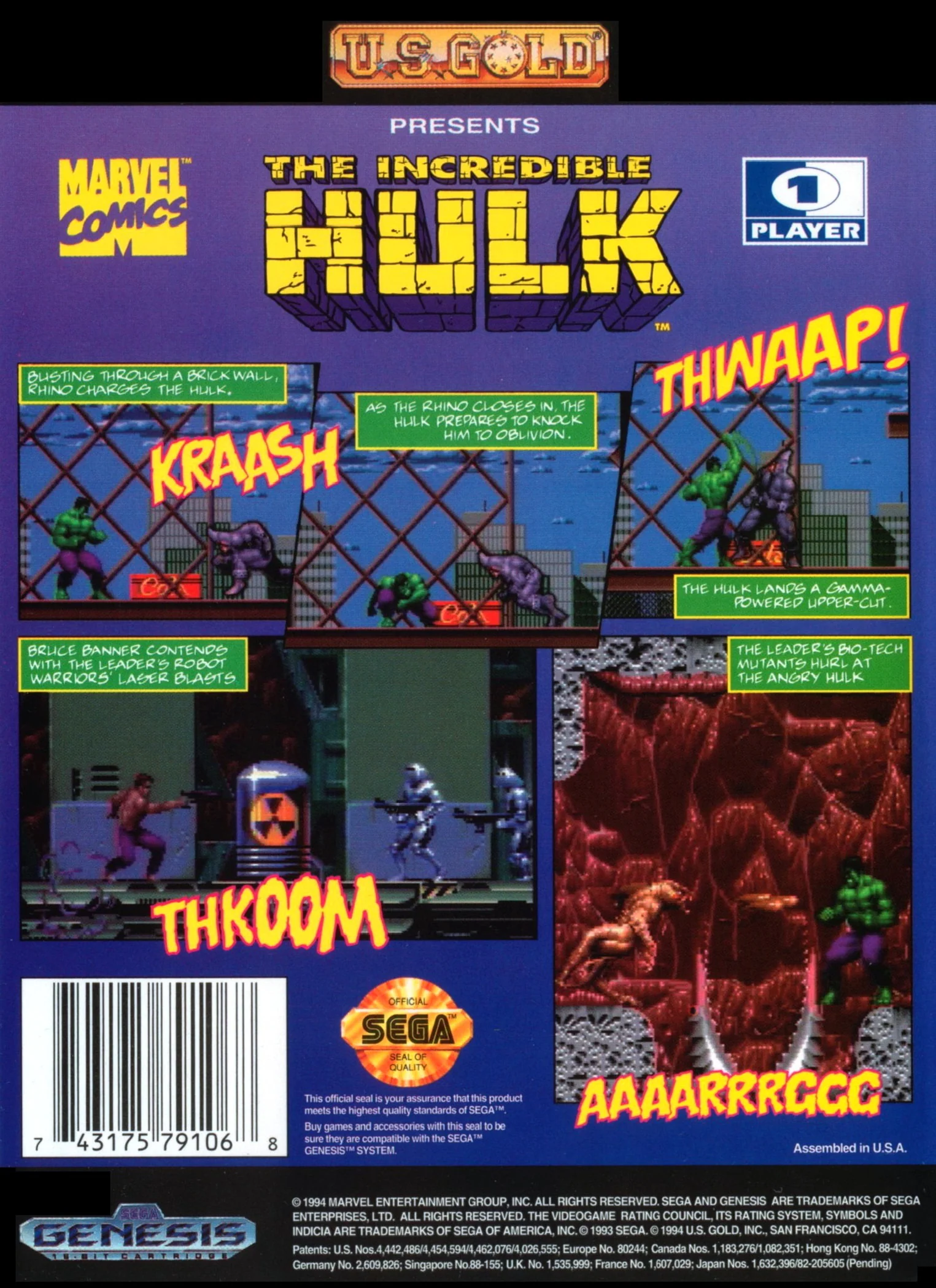The Incredible Hulk - Sega Genesis - Image 2