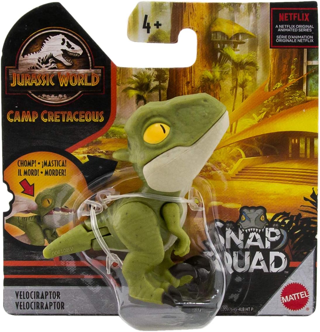 Jurassic World Snap Squad Velociraptor Figure