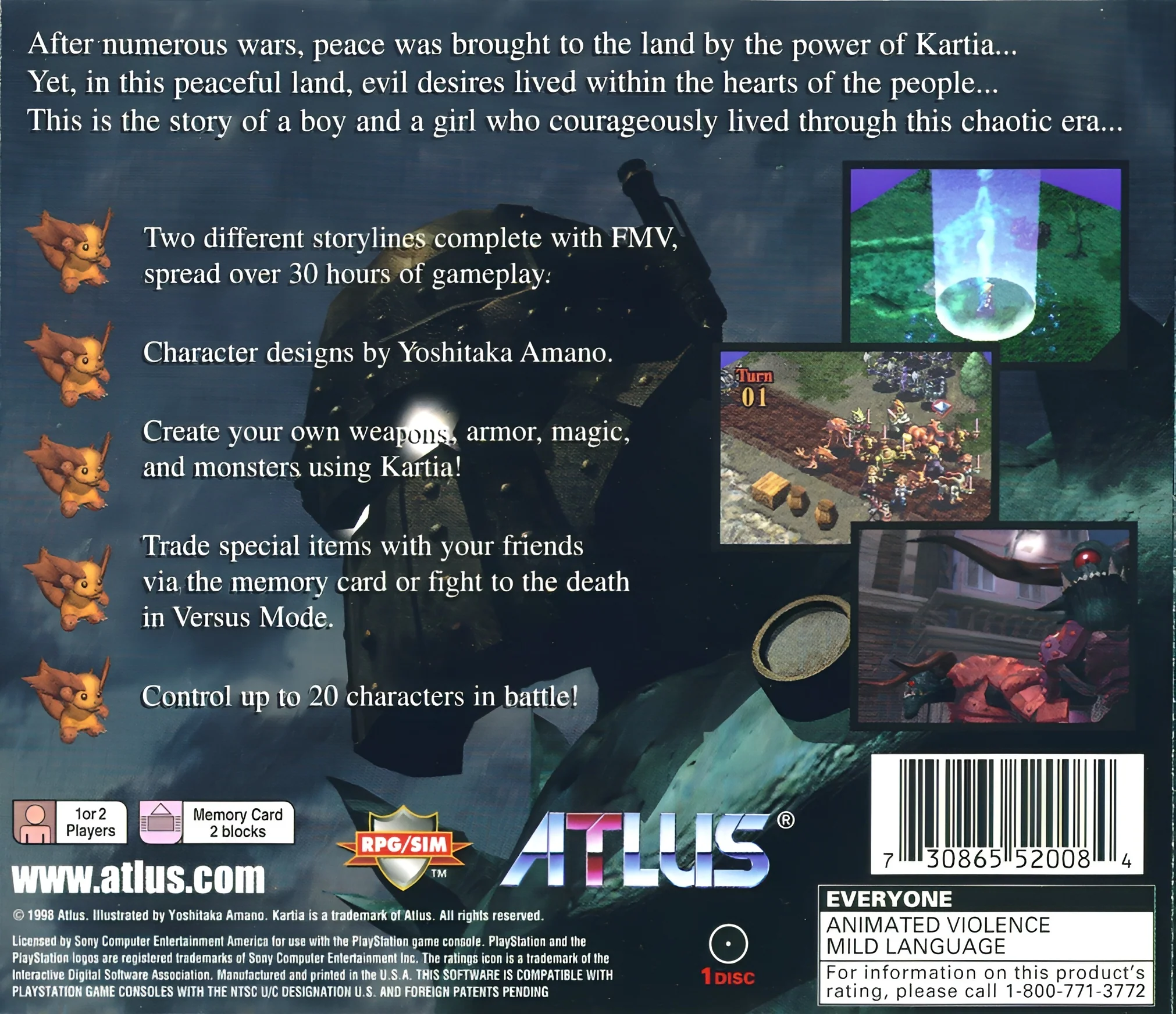 Kartia Word of Fate - PlayStation - Image 2