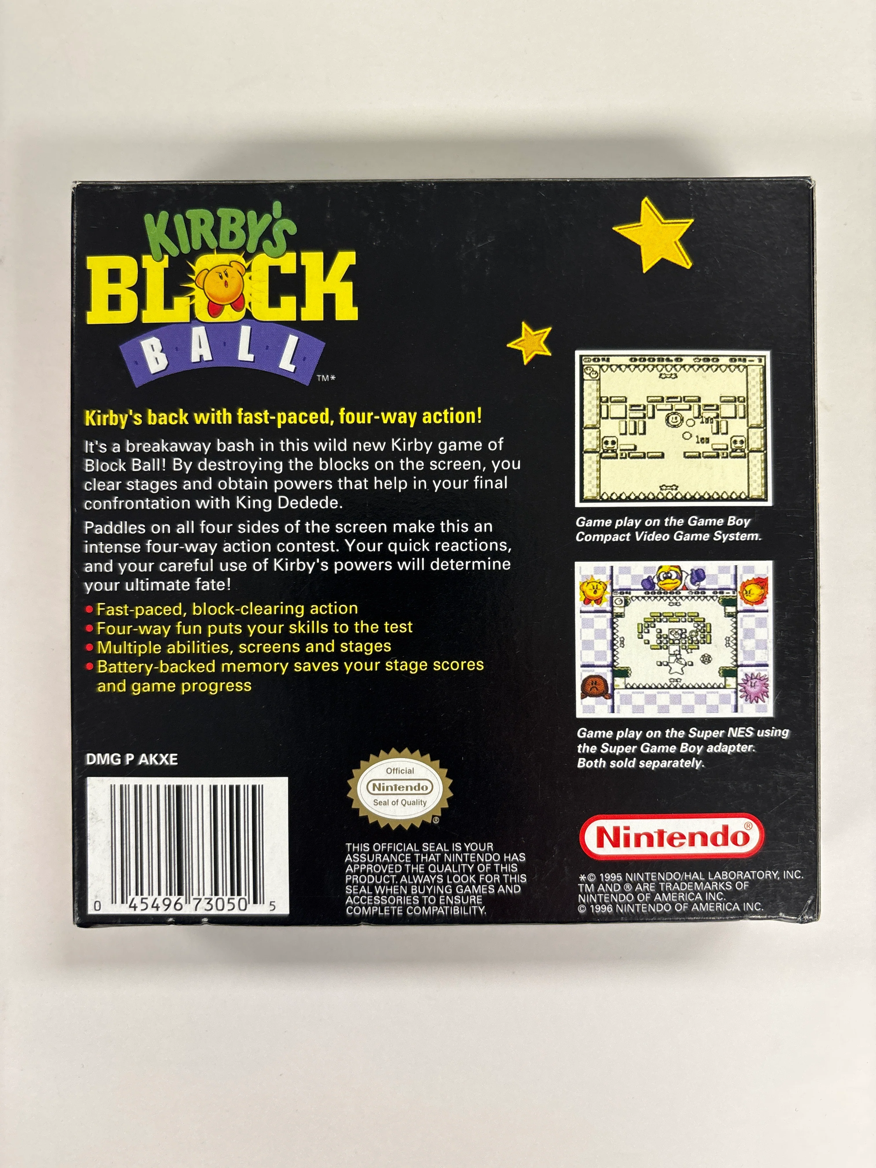Kirby's Block Ball - Game Boy Box & Cardboard Insert Only No Game or Manuals - Image 3