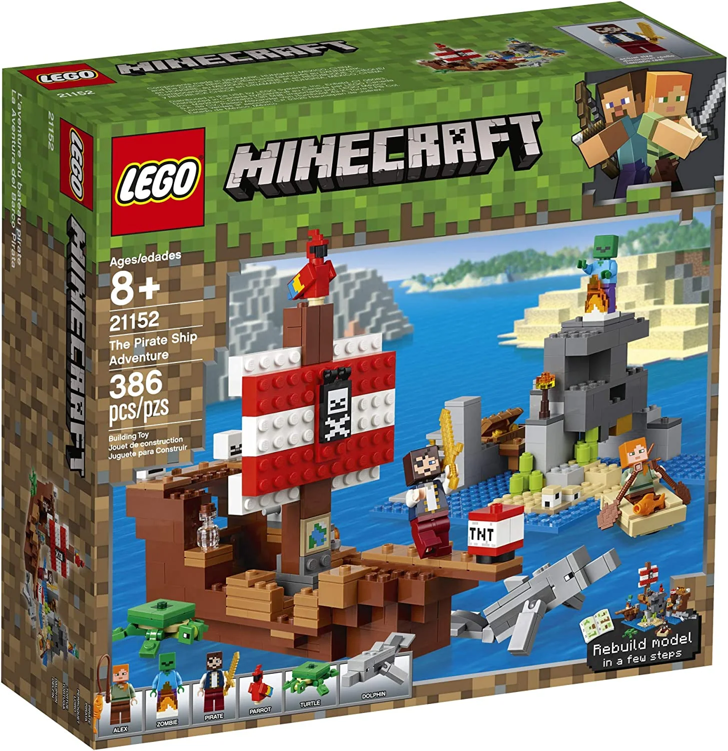 LEGO Minecraft The Pirate Ship Adventure 21152 - Image 3