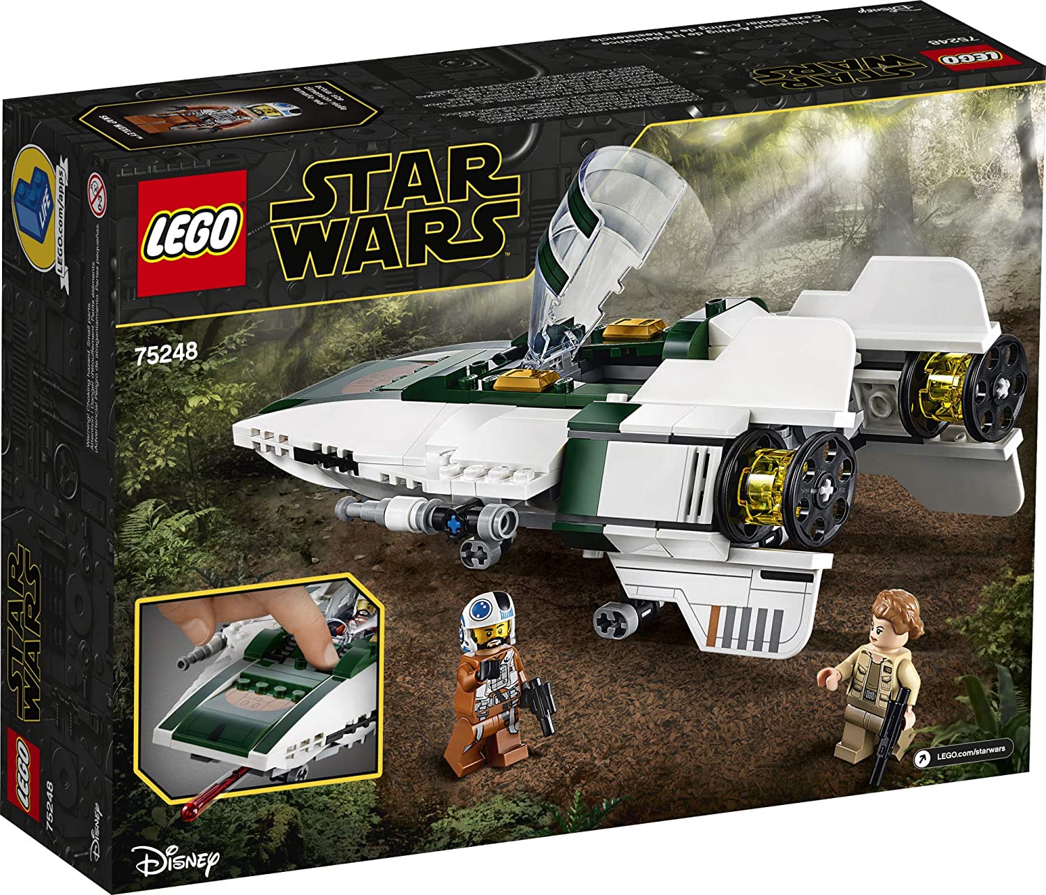 LEGO Star Wars Rise of Skywalker Resistance A Wing Starfighter 75248 - Image 4