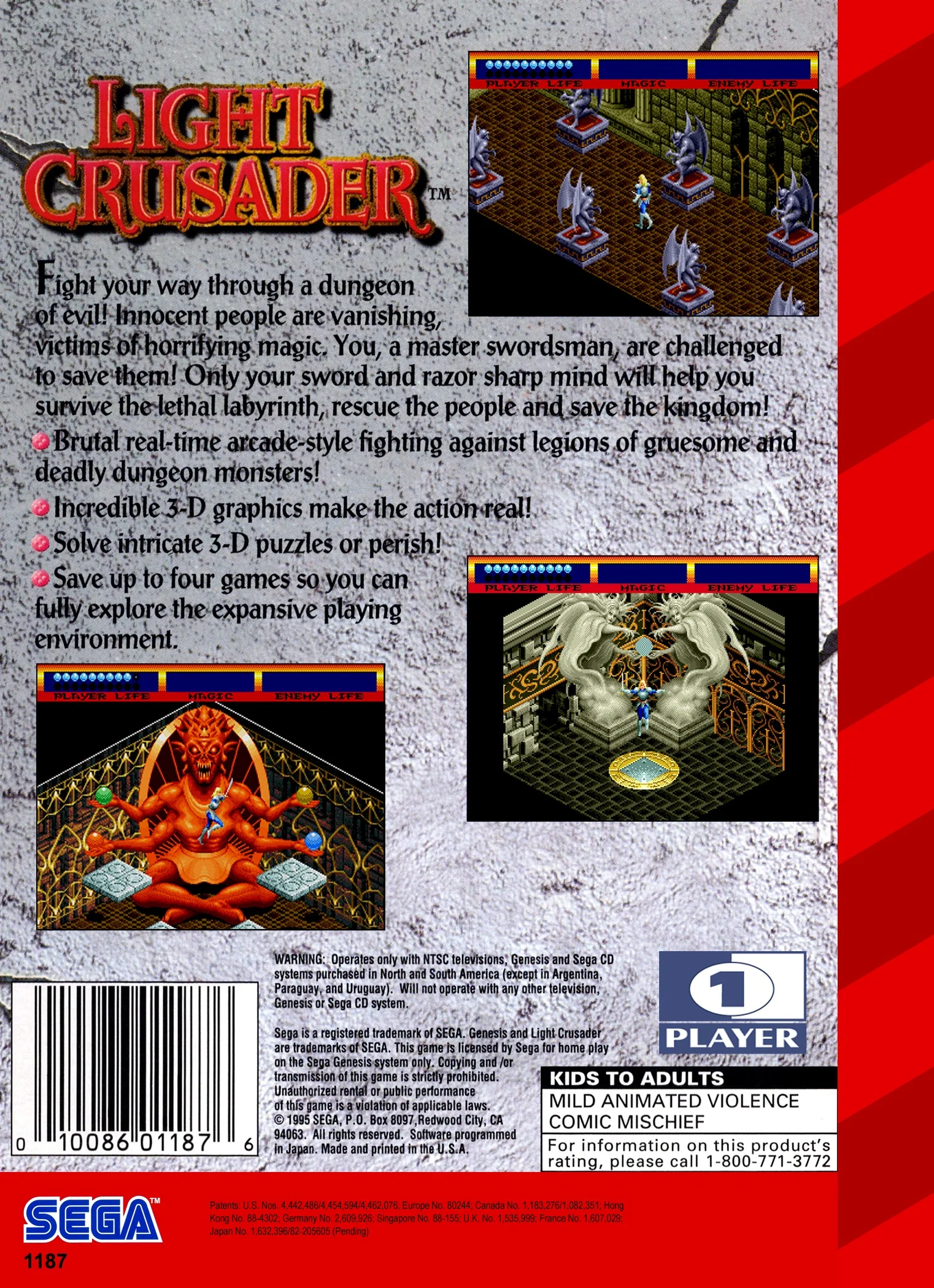 Light Crusader - Sega Genesis - Image 2