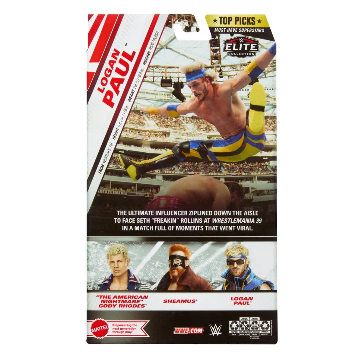 WWE Elite Top Picks 2024 Wave 2 Logan Paul Action Figure - Image 2