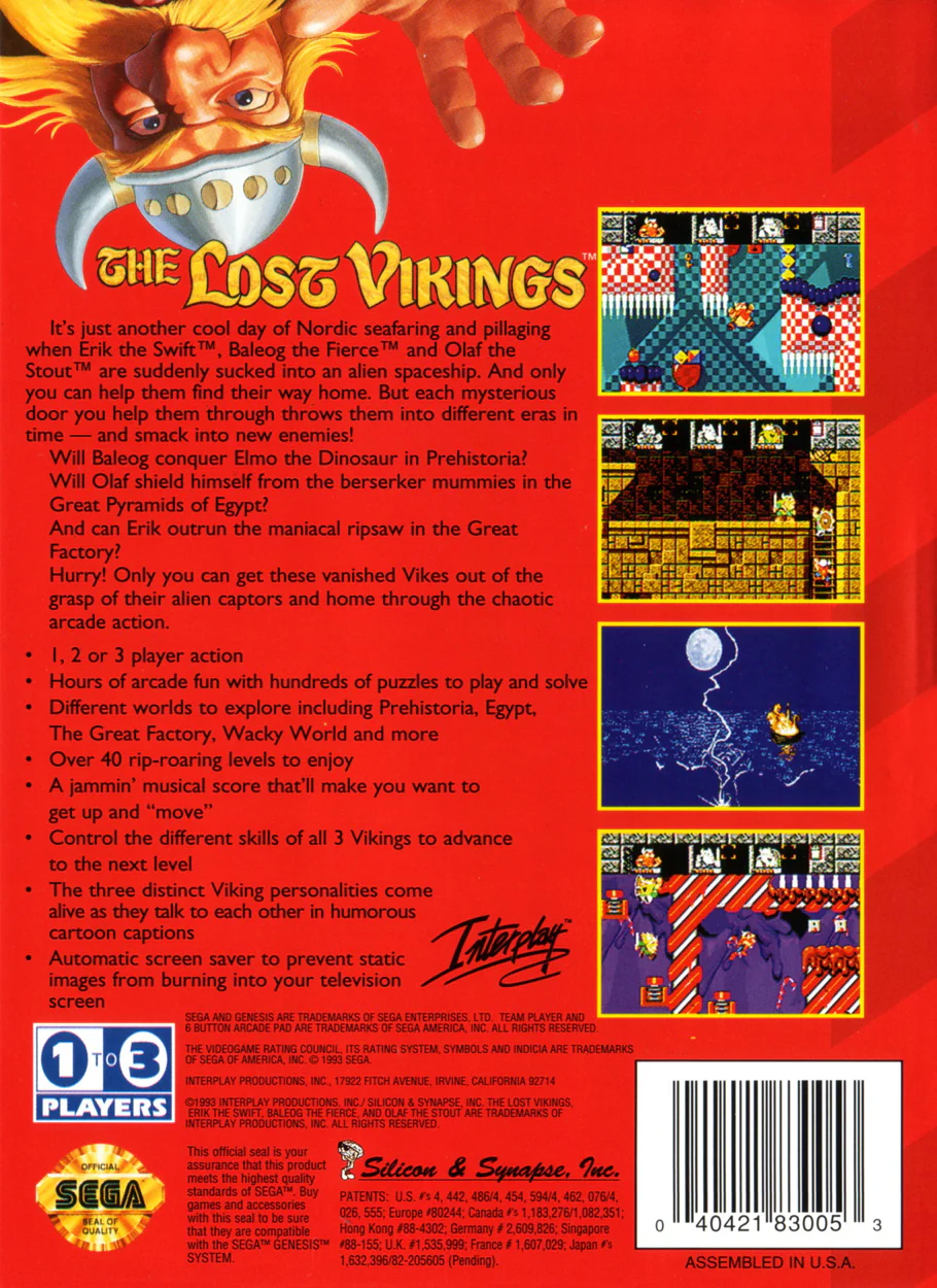 The Lost Vikings - Sega Genesis - Image 2