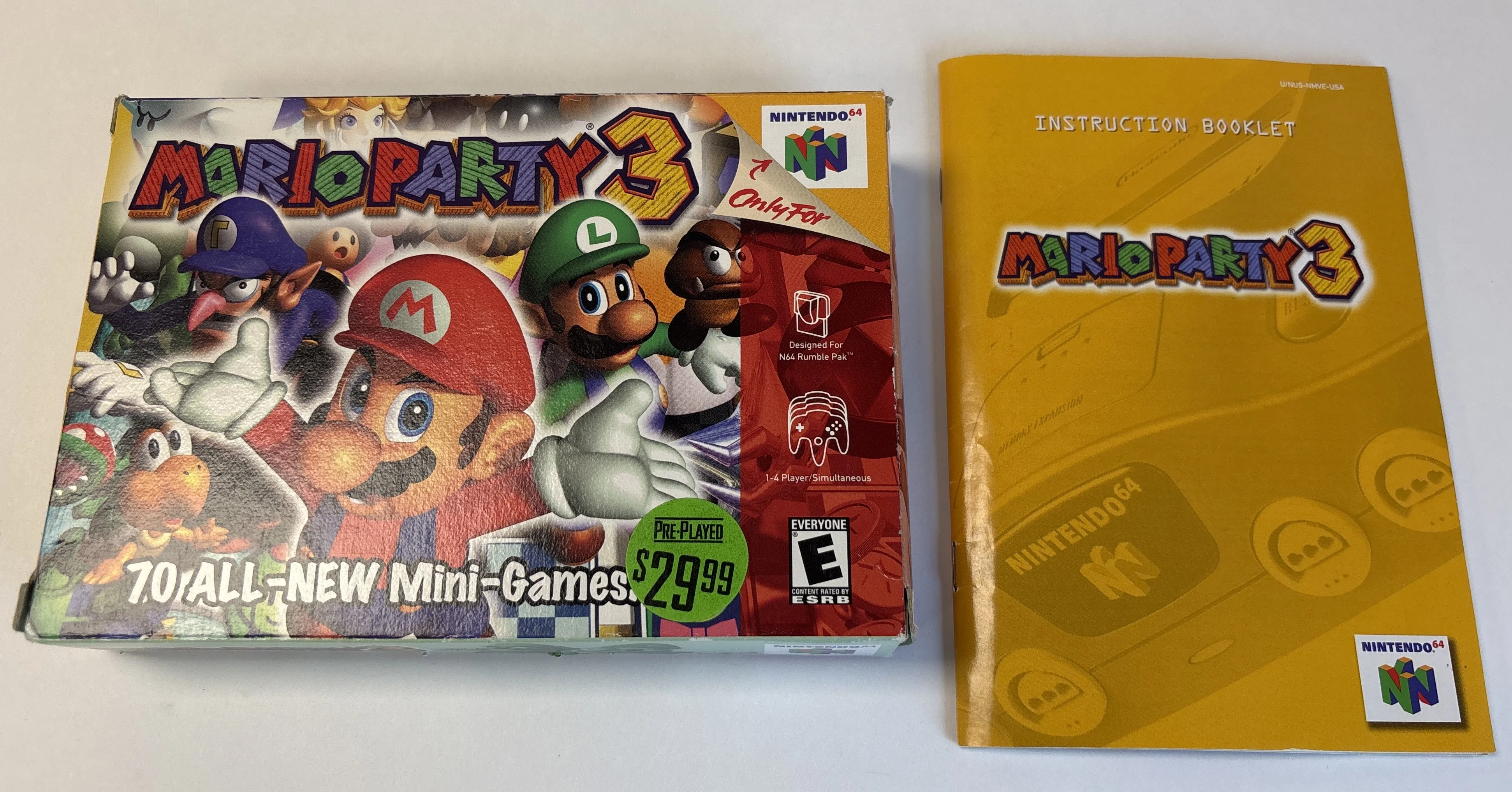 Mario Party 3 - Nintendo 64 Box & Manual Only No Game