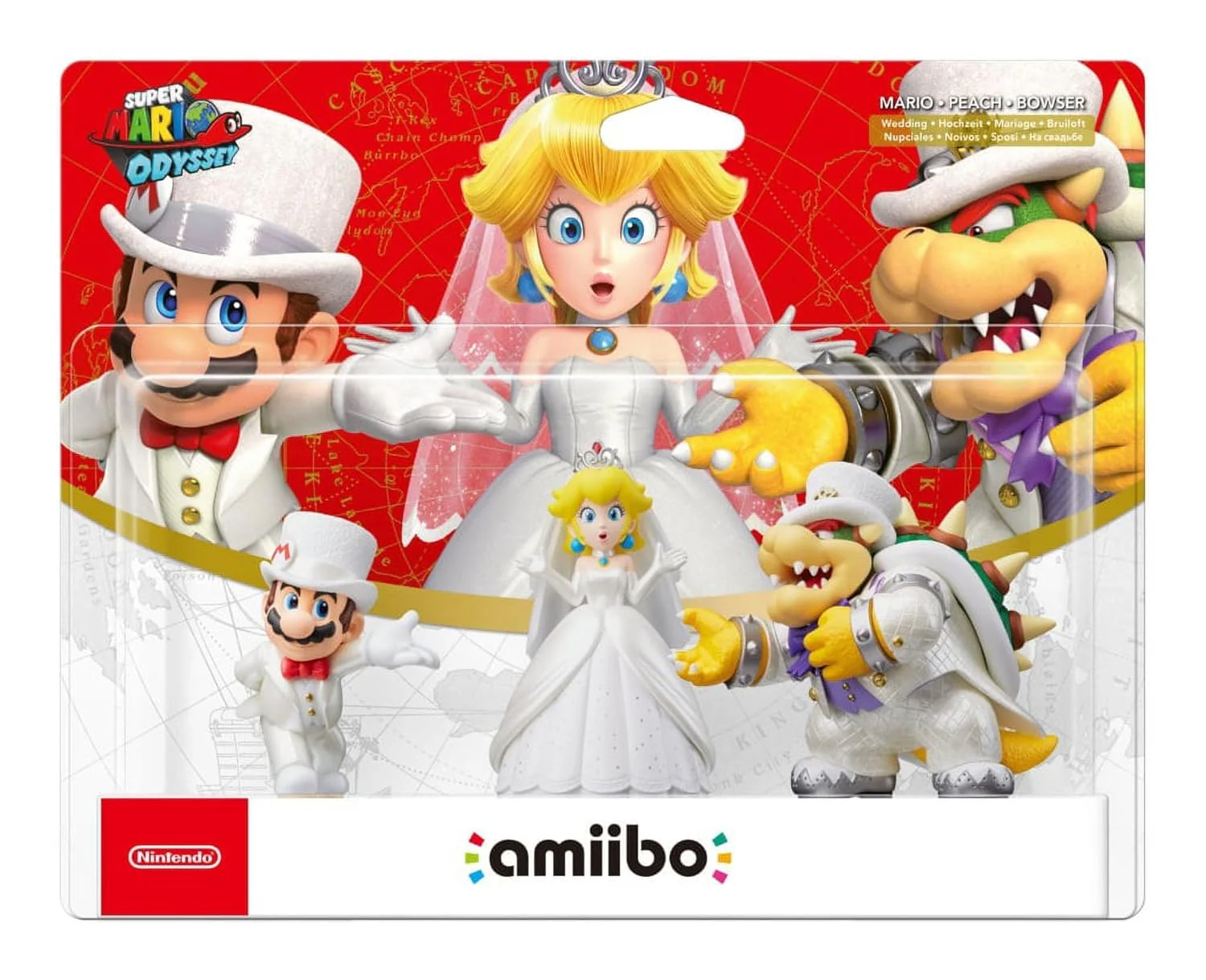 amiibo Super Mario Odyssey Mario, Peach, & Bowser Wedding