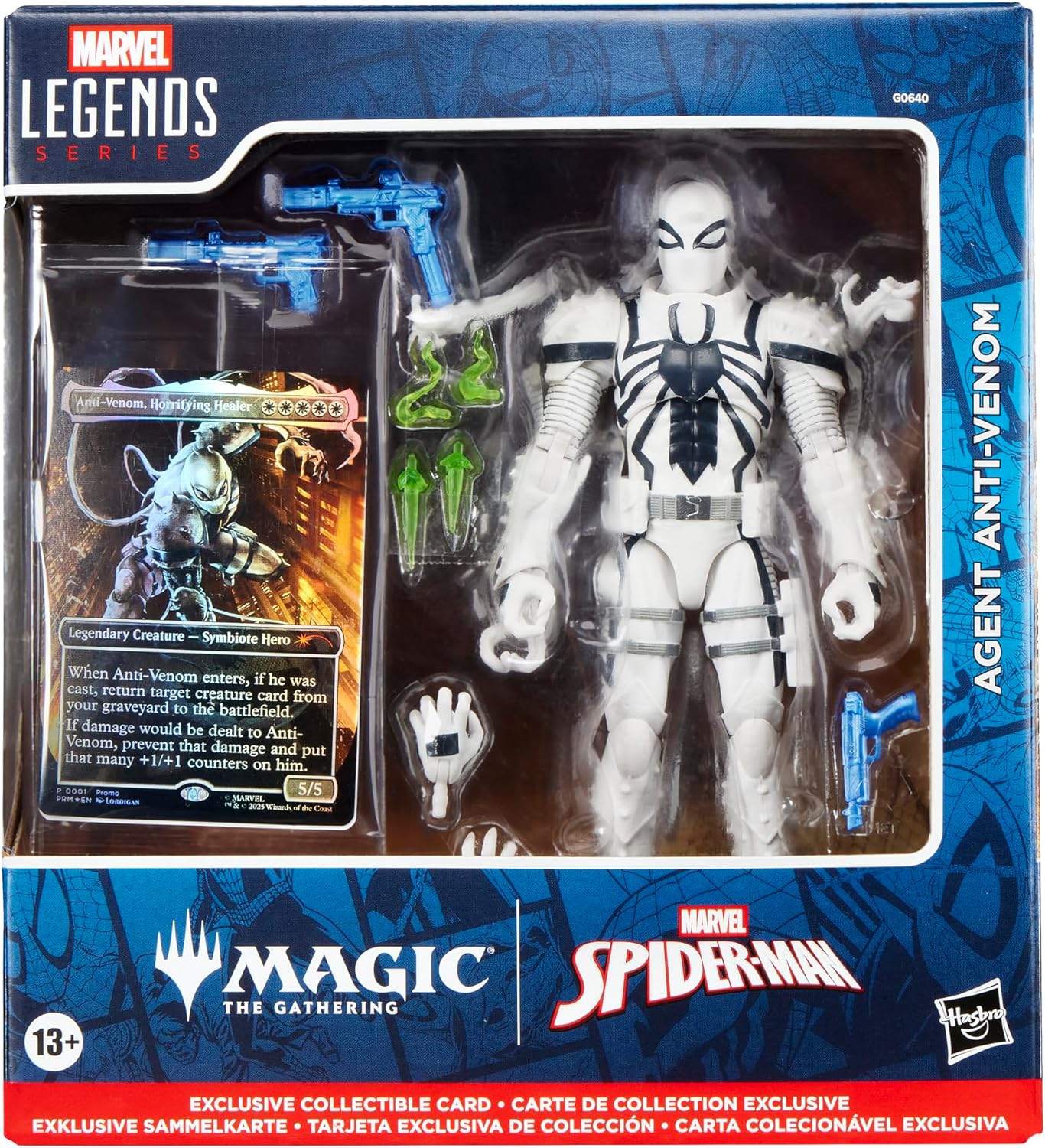 Marvel Legends Spider-Man Agent Anti-Venom Action Figure and Magic: The Gathering Card