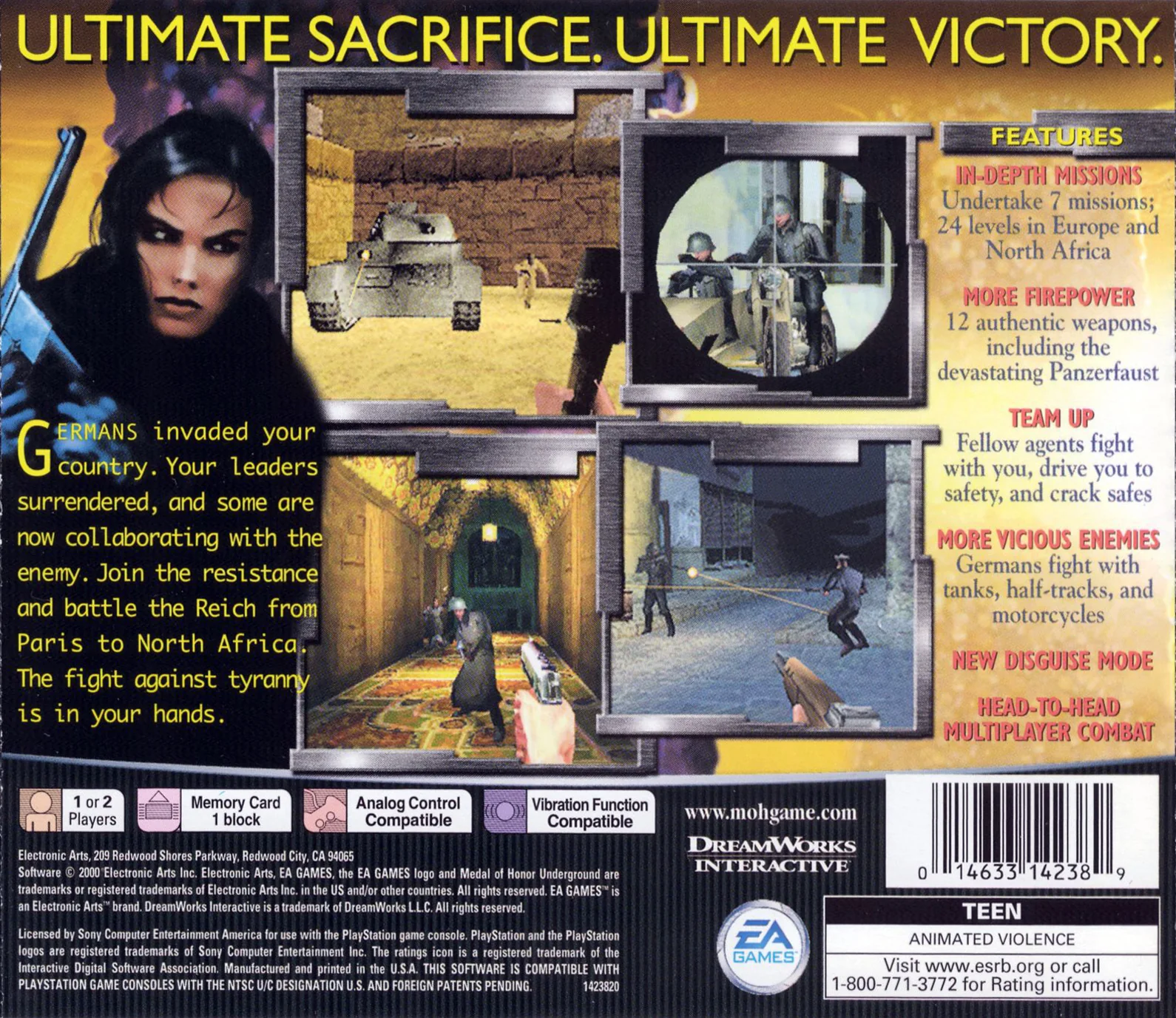 Medal of Honor Underground - PlayStation - Image 2