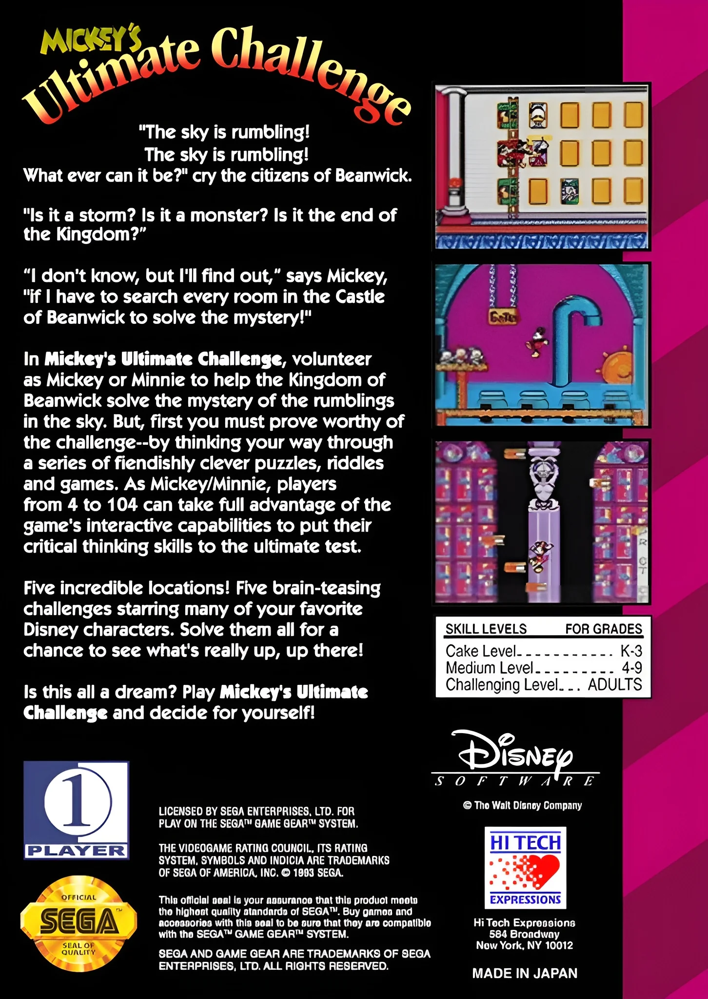 Mickey's Ultimate Challenge - Sega Game Gear - Image 2