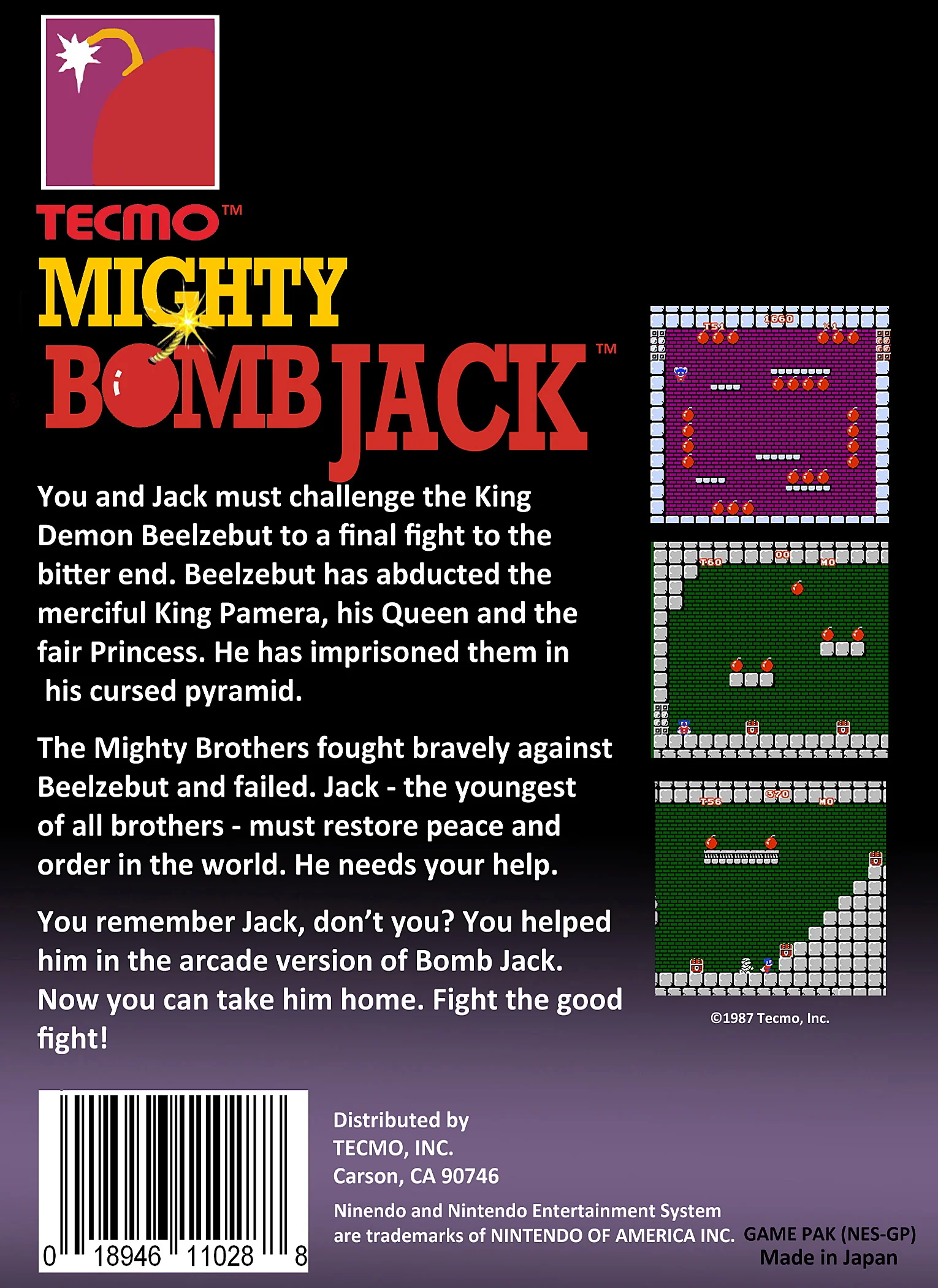 Mighty Bomb Jack - NES - Image 2